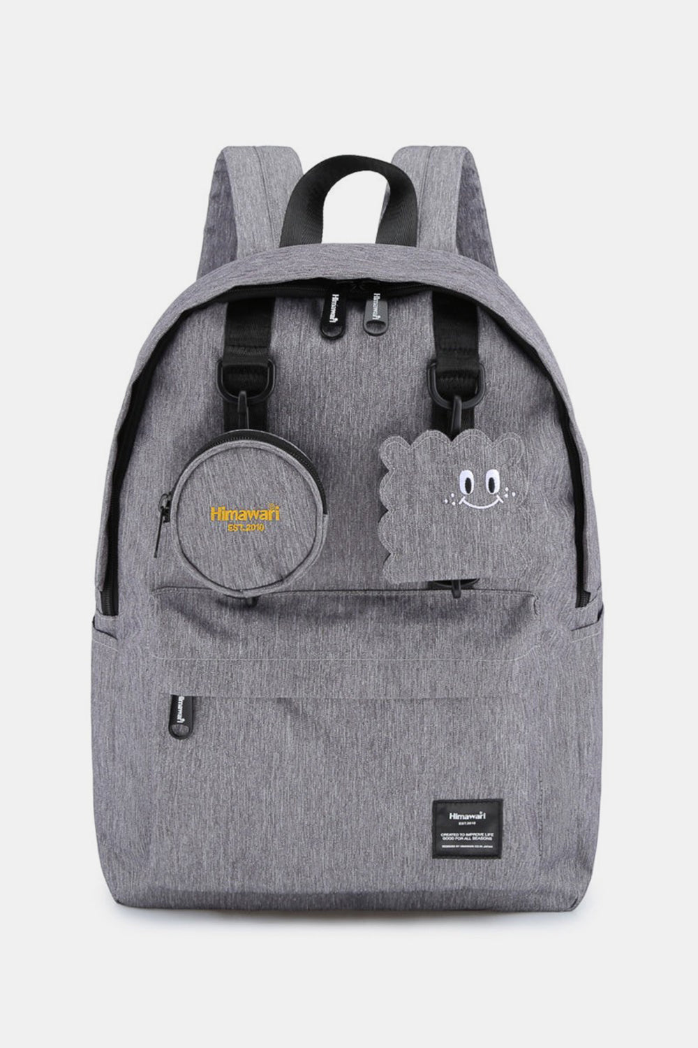 Himawari Waterproof Canvas Backpack Bag with Removable Coin Purse-BACKPACKS-[Adult]-[Female]-Gray-One Size-2022 Online Blue Zone Planet