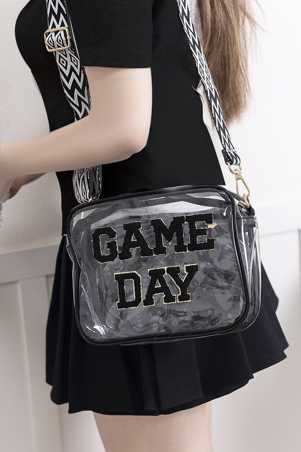 Blue Zone Planet | Zenana GAME DAY Stadium Approved Transparent Crossbody Bag-Handbags-[Adult]-[Female]-2022 Online Blue Zone Planet