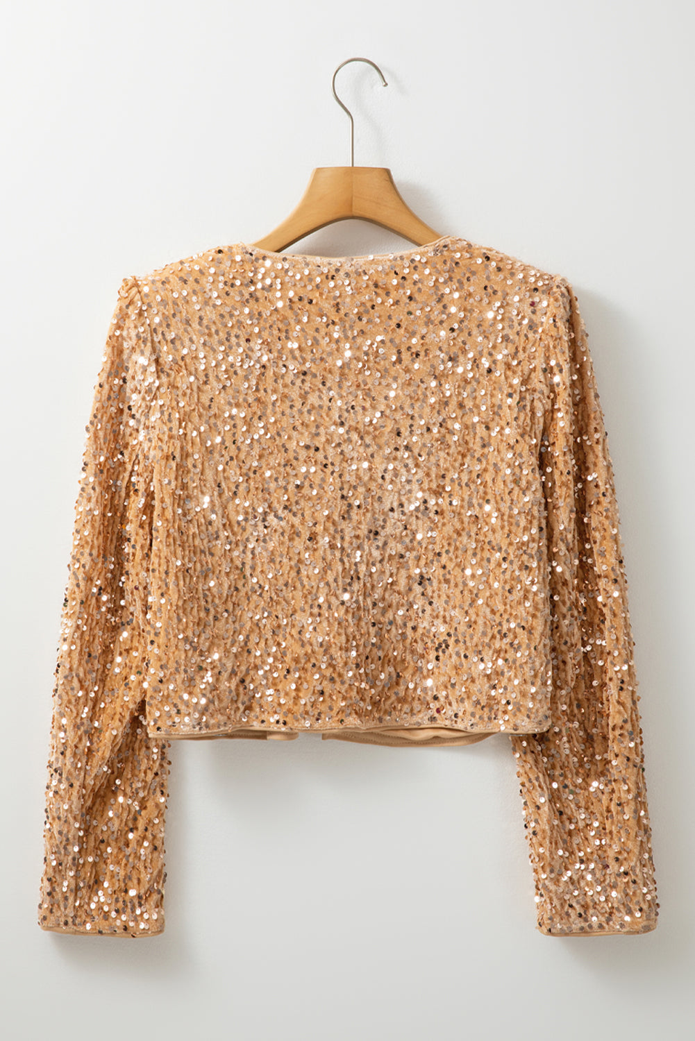 Sequin Open Front Long Sleeve Jacket-TOPS / DRESSES-[Adult]-[Female]-2022 Online Blue Zone Planet