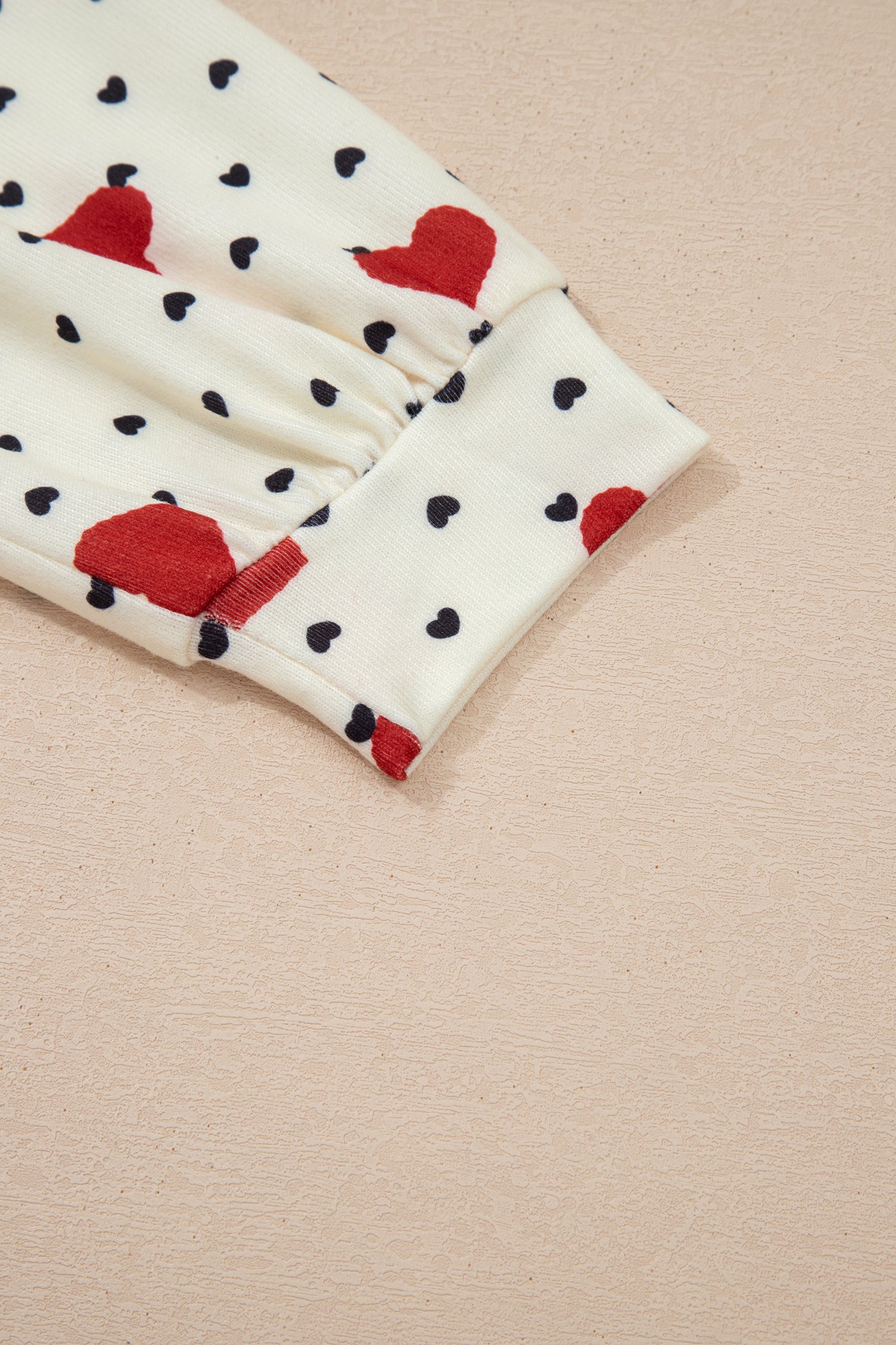 Beige Flower Heart Festive Valentine Blouse-Tops/Blouses & Shirts-[Adult]-[Female]-2022 Online Blue Zone Planet