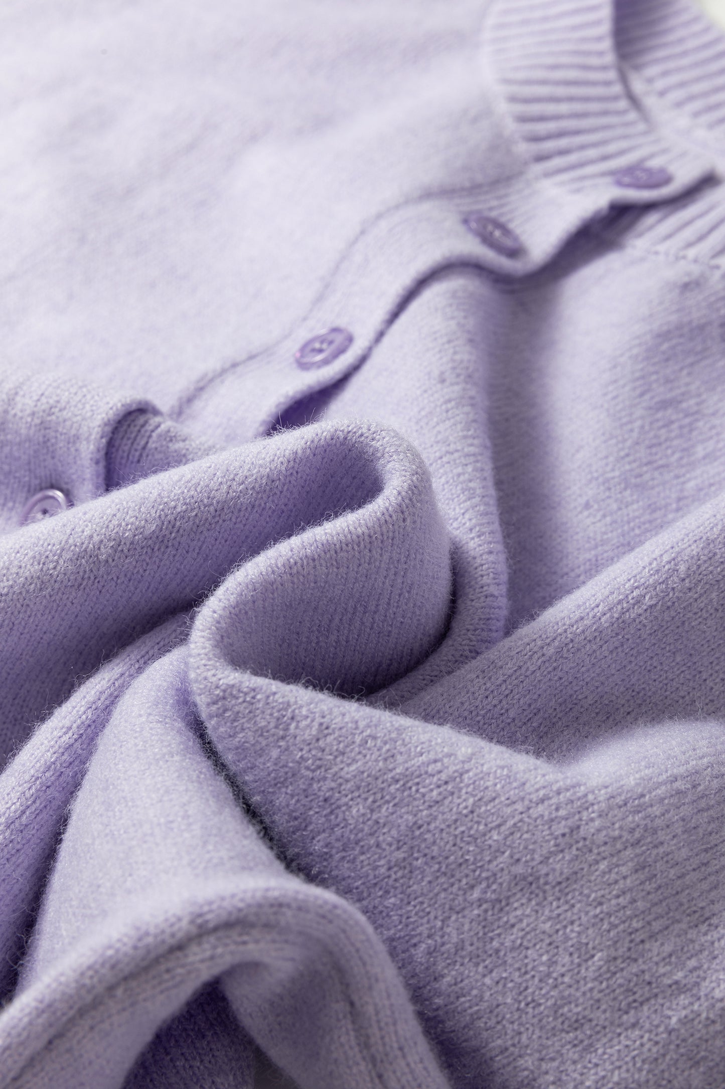 Lavendula 3/4 Sleeve Boxy Knit Button Down Sweater Cardigan-TOPS / DRESSES-[Adult]-[Female]-2022 Online Blue Zone Planet