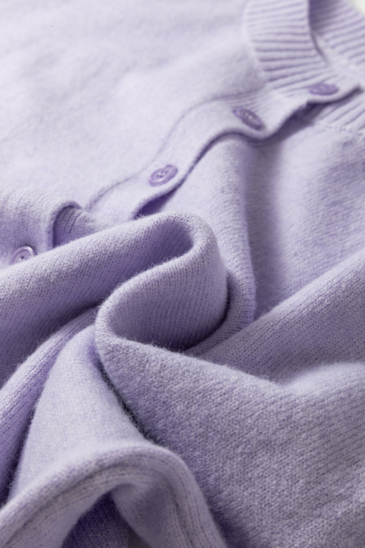 Lavendula 3/4 Sleeve Boxy Knit Button Down Sweater Cardigan-TOPS / DRESSES-[Adult]-[Female]-2022 Online Blue Zone Planet