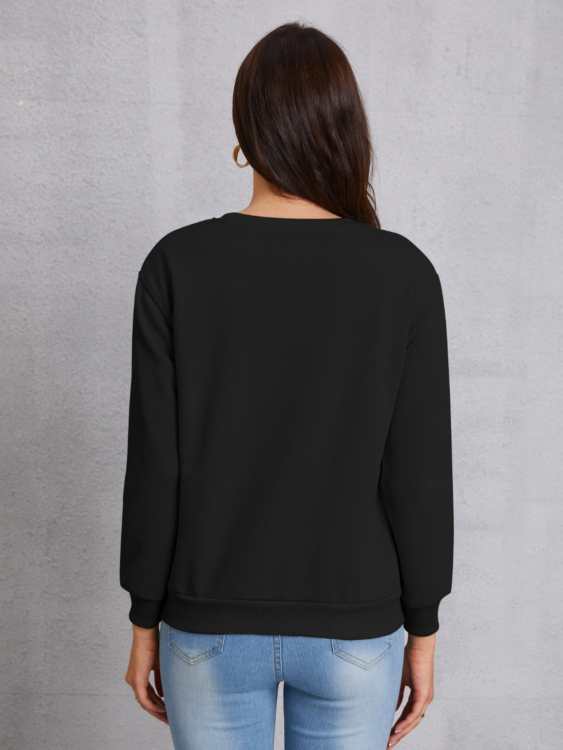 LUCK CHARMER Round Neck Sweatshirt-TOPS / DRESSES-[Adult]-[Female]-2022 Online Blue Zone Planet