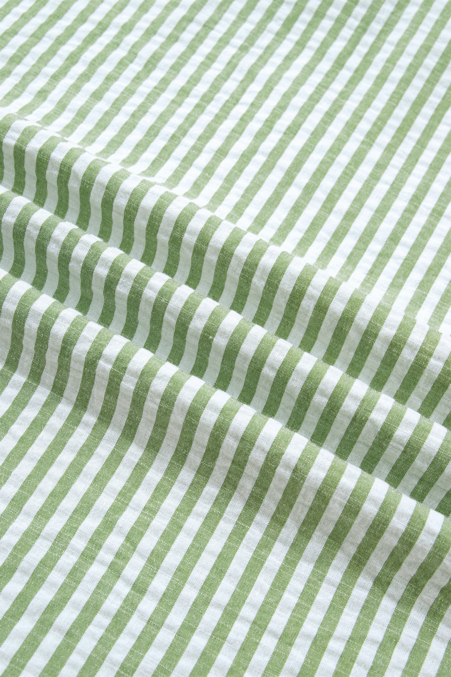 Green Stripe Shirt Collar Half Sleeve Blouse-Tops/Blouses & Shirts-[Adult]-[Female]-2022 Online Blue Zone Planet