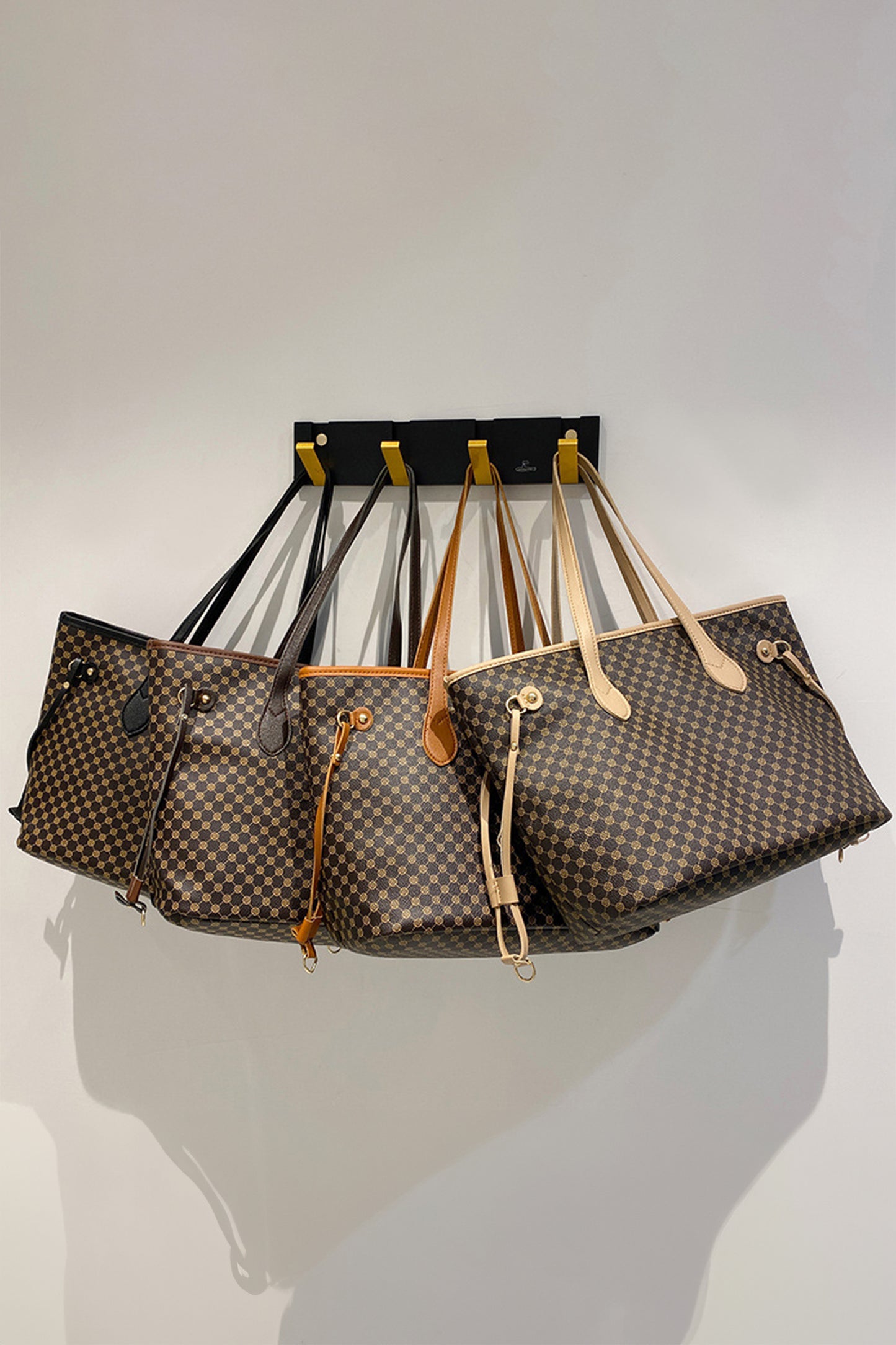 Coffee Luxury Fashion Print PU Leather Versatile One Shoulder Tote Bag-Shoes & Bags/Handbags-[Adult]-[Female]-2022 Online Blue Zone Planet