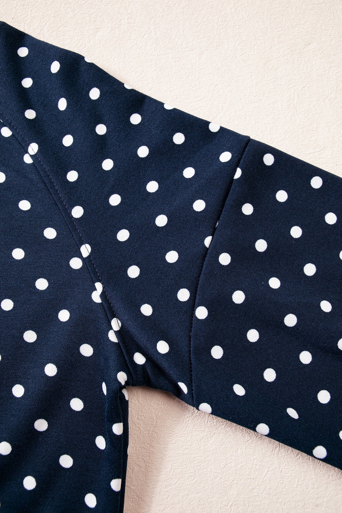 Brown Polka Dot Drawstring Wide Leg Long Sleeve Top Pant Set-Two Piece Sets/Pant Sets-[Adult]-[Female]-2022 Online Blue Zone Planet