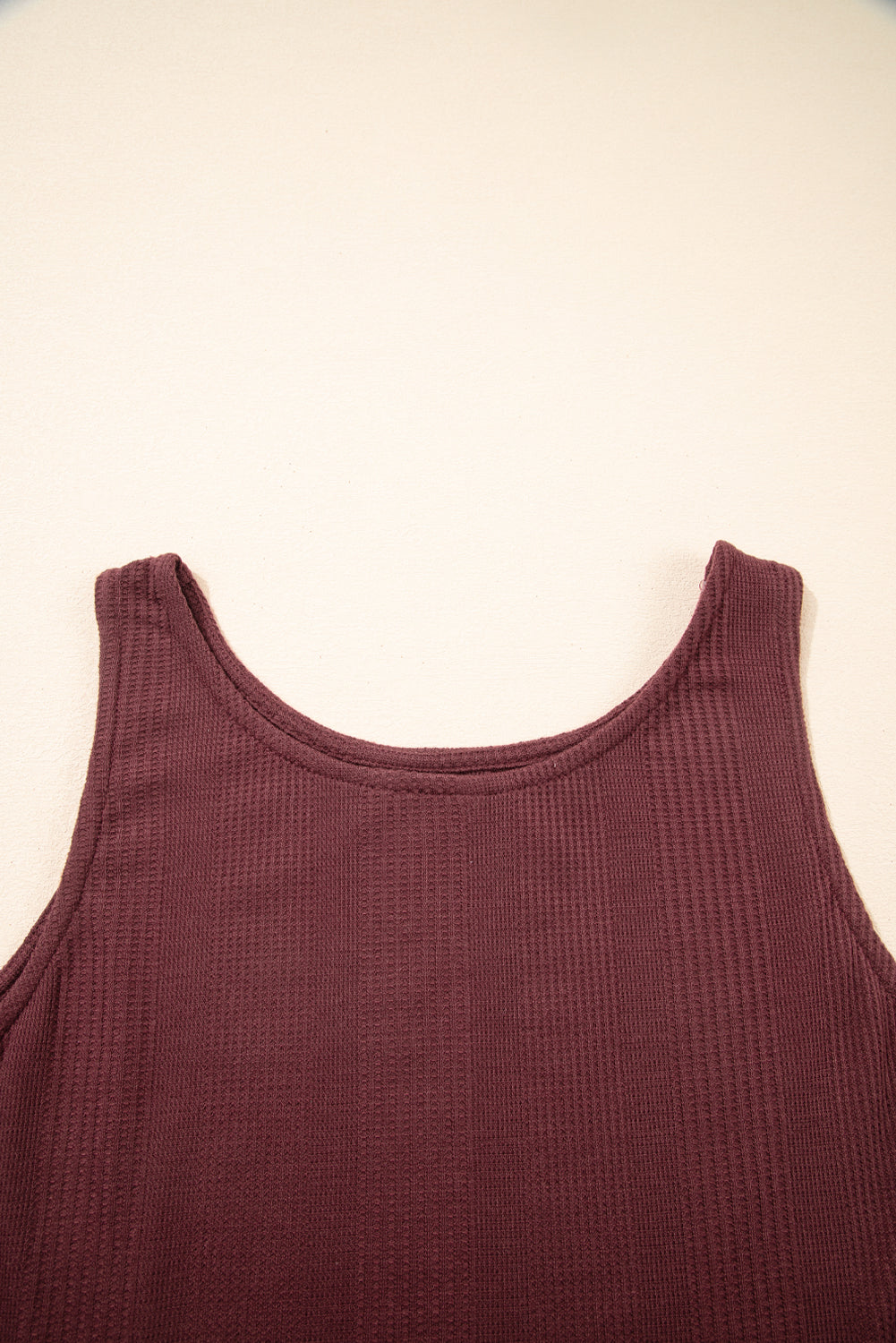 Red Dahlia Solid Color Ribbed Ruffle Tank Top and Pants Set-Two Piece Sets/Pant Sets-[Adult]-[Female]-2022 Online Blue Zone Planet
