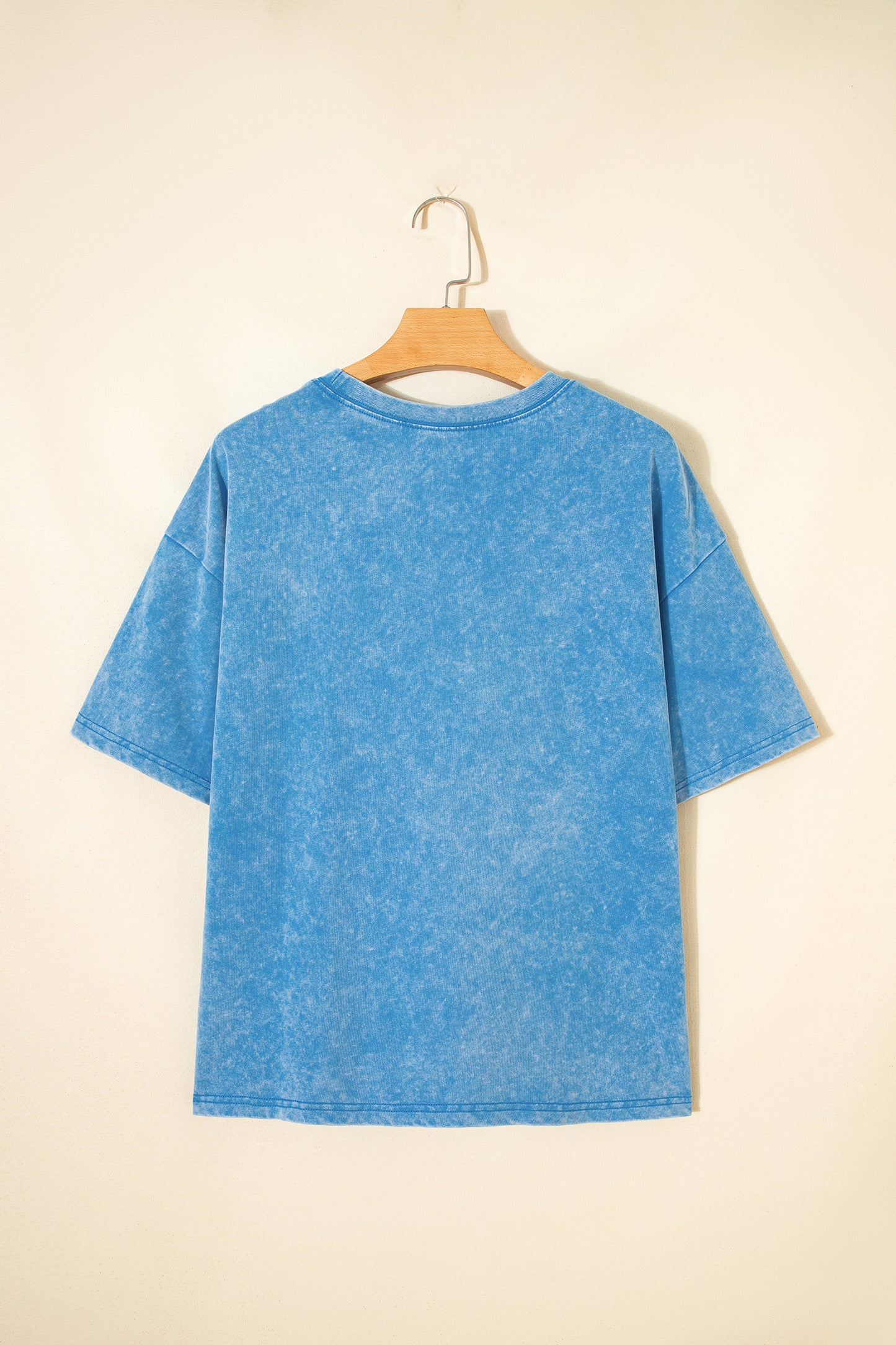 Blue Mineral Washed Oversized Tee-Tops/Tops & Tees-[Adult]-[Female]-2022 Online Blue Zone Planet