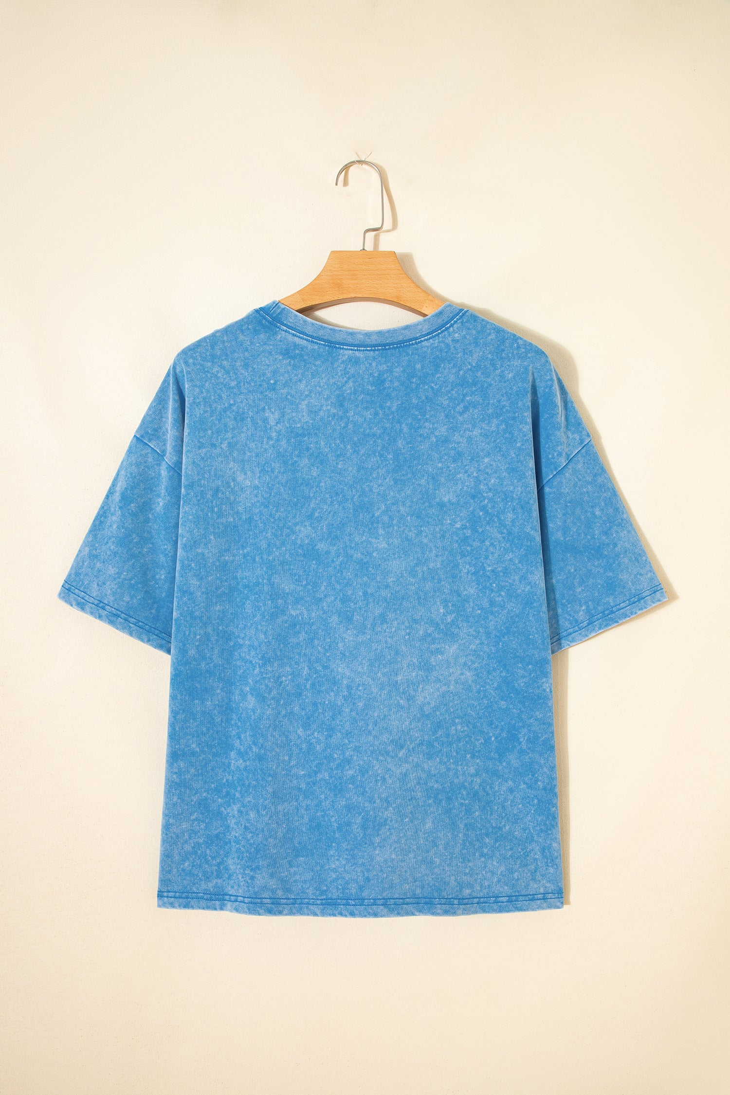 Blue Mineral Washed Oversized Tee-Tops/Tops & Tees-[Adult]-[Female]-2022 Online Blue Zone Planet