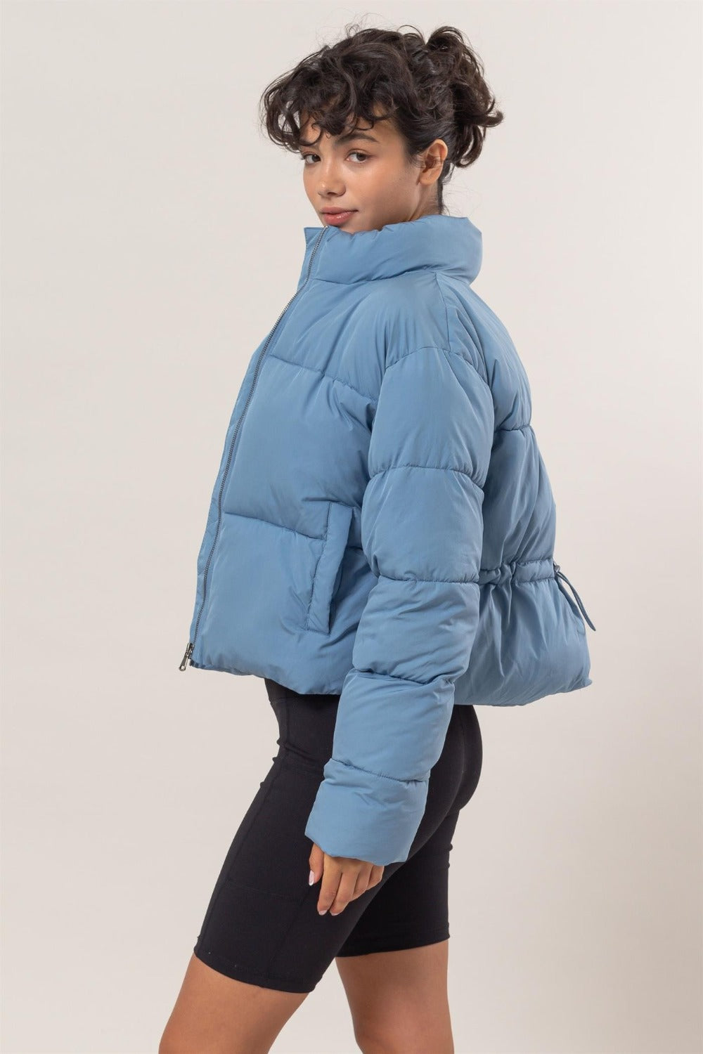 HYFVE Quilted Back Drawstring Puffer Jacket-TOPS / DRESSES-[Adult]-[Female]-2022 Online Blue Zone Planet