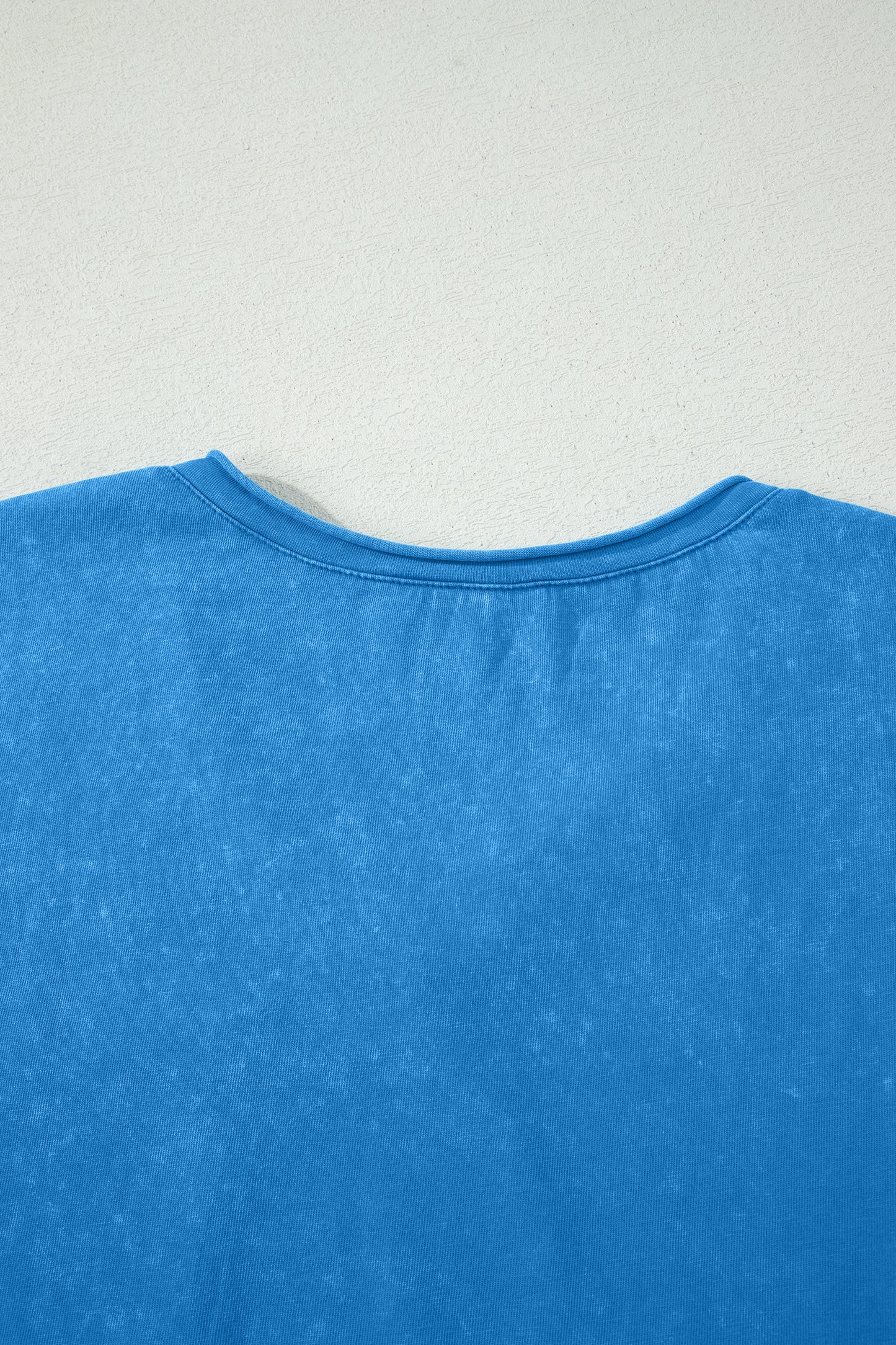 Blue Cotton Mineral Wash T Shirt-Tops/Tops & Tees-[Adult]-[Female]-2022 Online Blue Zone Planet