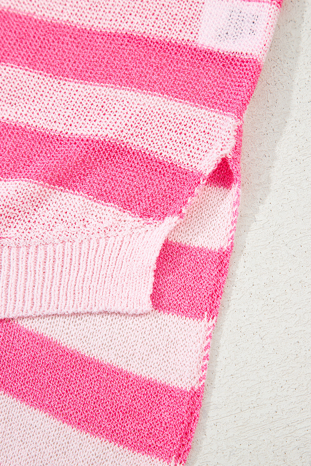 Pink Stripe Usa Flag Notched Neckline Loose Sweater Vest-Sweaters & Cardigans/Sweater Vests-[Adult]-[Female]-2022 Online Blue Zone Planet