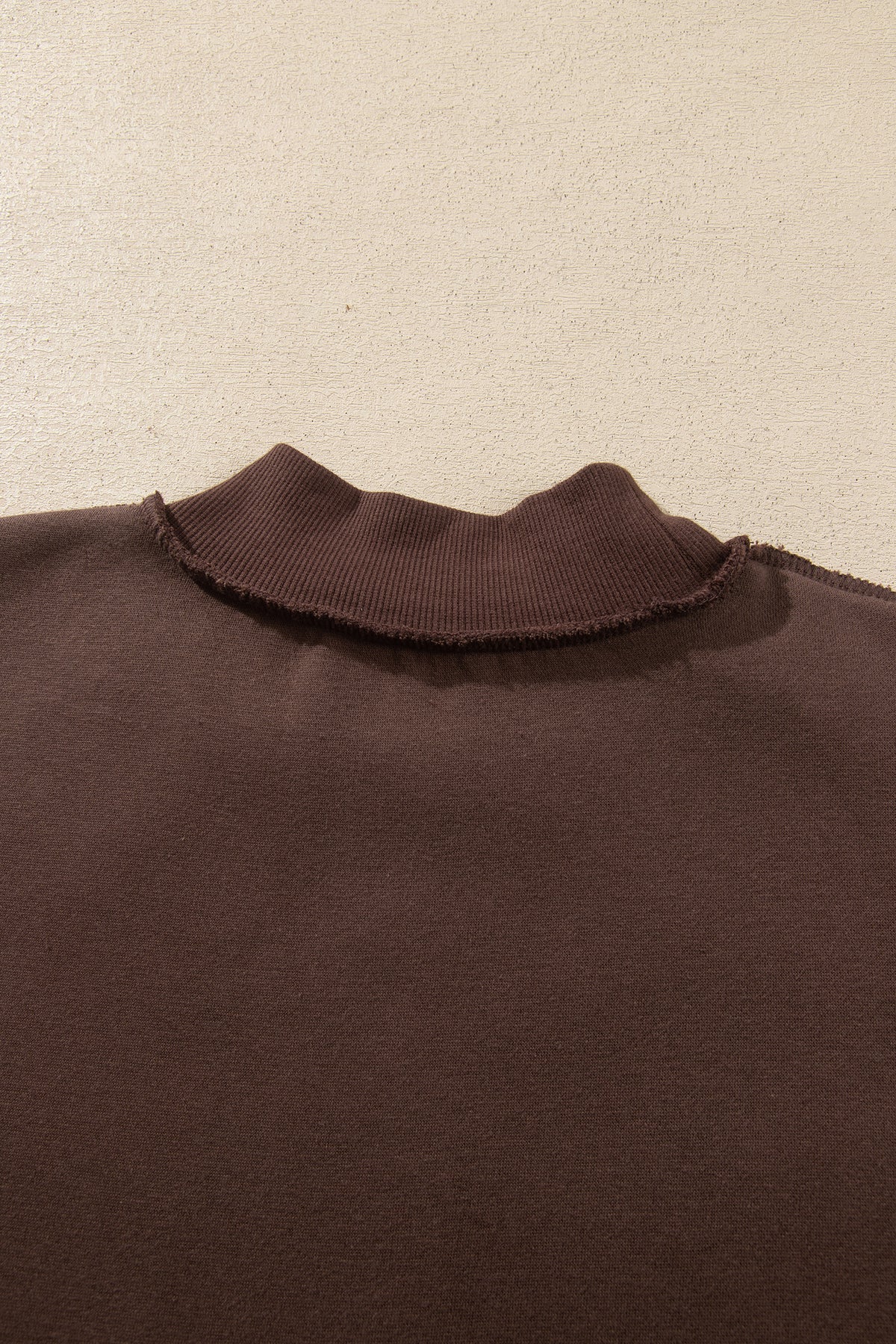 Gray PRAY Polka Dot Embroidered Mock Neck Sweatshirt