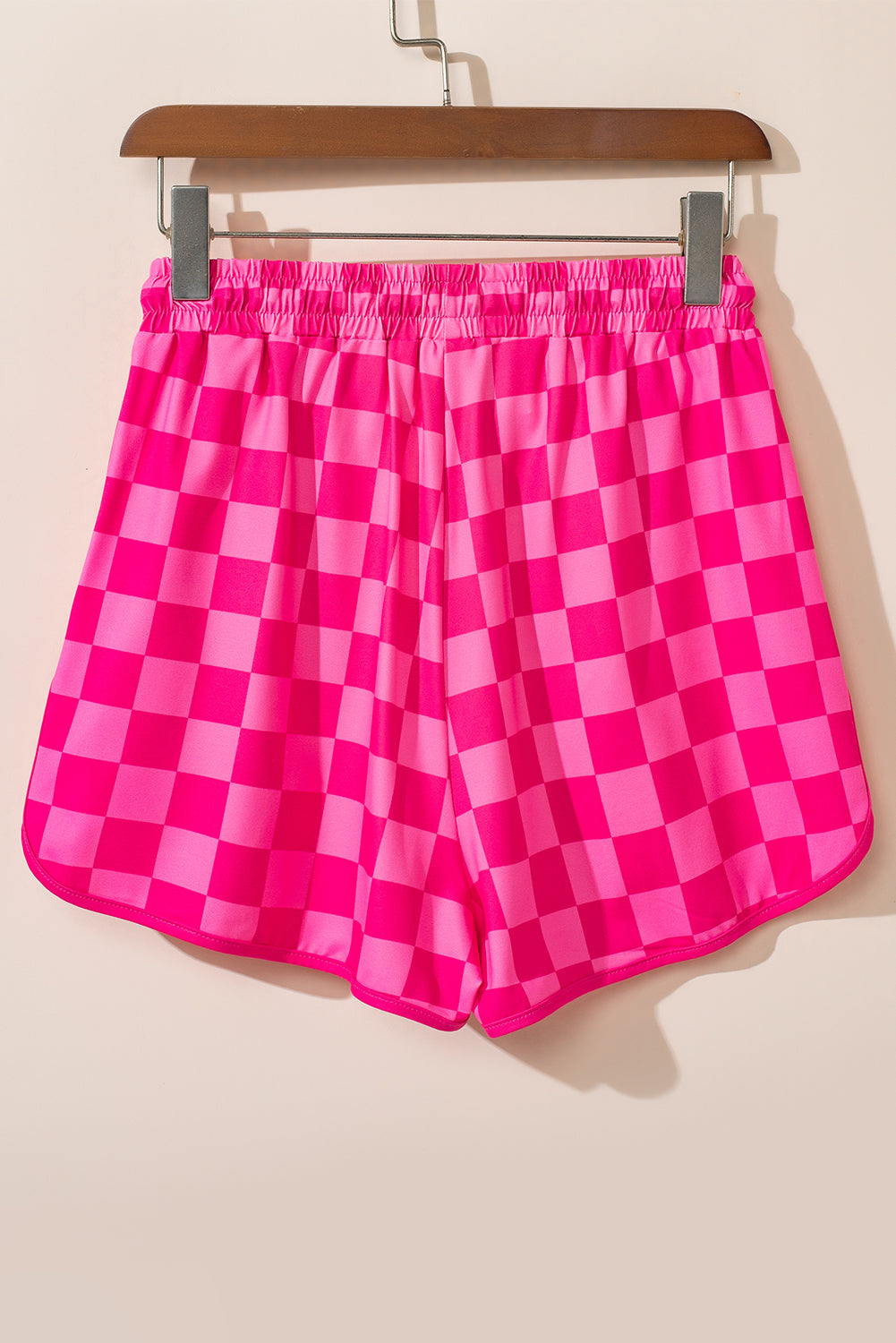 Drawstring Checkered Shorts with Pockets-BOTTOMS SIZES SMALL MEDIUM LARGE-[Adult]-[Female]-2022 Online Blue Zone Planet