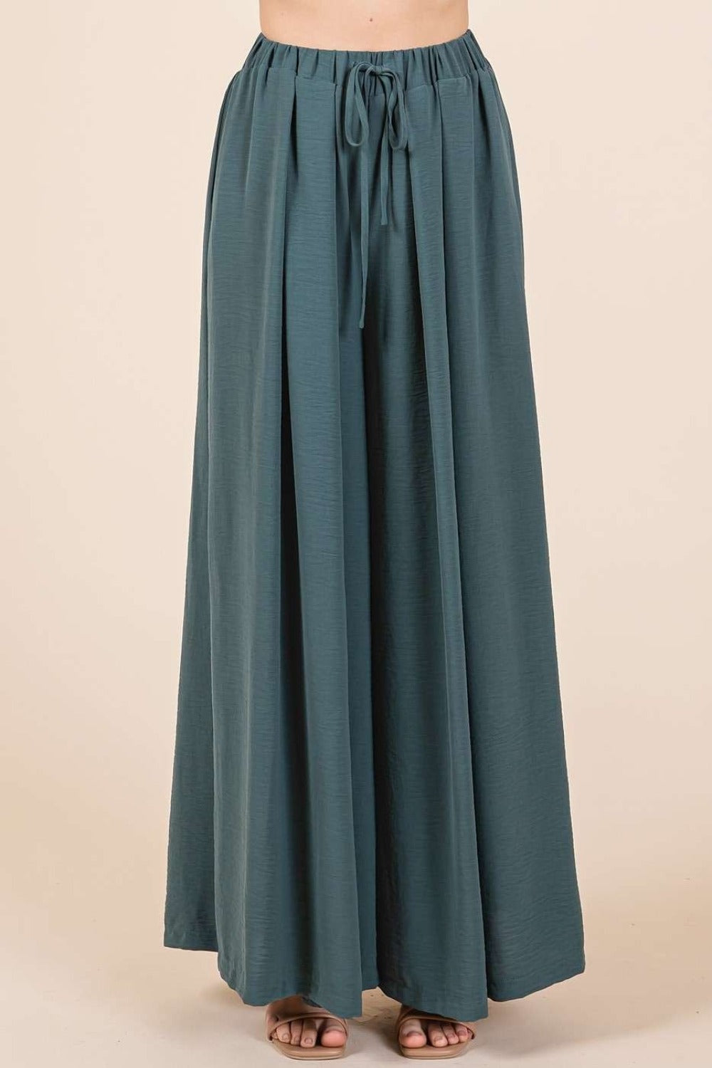 Mittoshop Pleated Wide Leg Pants-TOPS / DRESSES-[Adult]-[Female]-2022 Online Blue Zone Planet