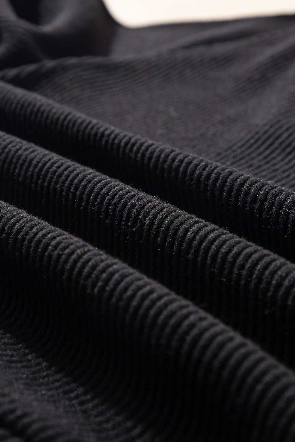 Blue Zone Planet | Black Color Contrast Ribbed Loose Fit Long Sleeve Top-Tops/Long Sleeve Tops-[Adult]-[Female]-2022 Online Blue Zone Planet