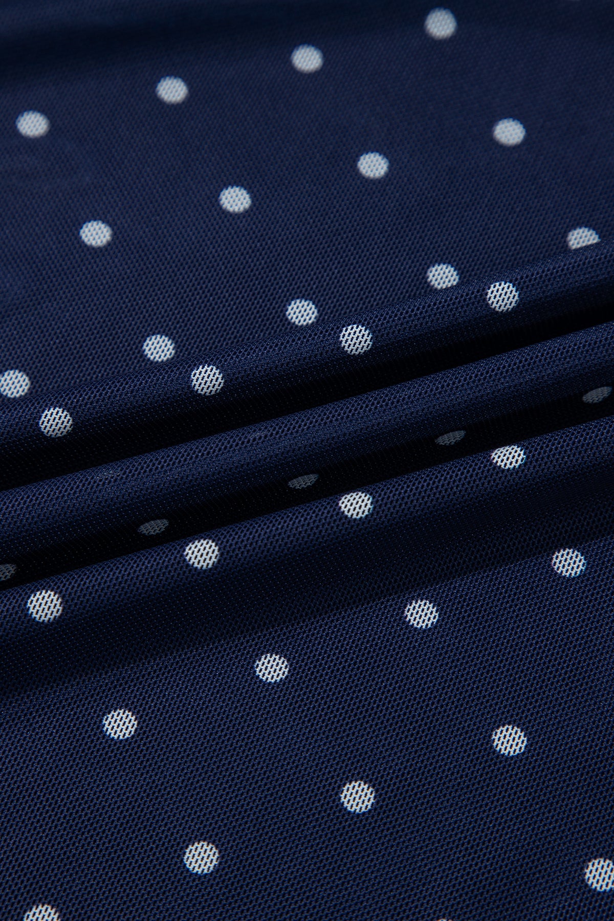 Blue Off Shoulder Polka Dot Mesh Long Sleeve Sheath Top-Tops/Long Sleeve Tops-[Adult]-[Female]-2022 Online Blue Zone Planet