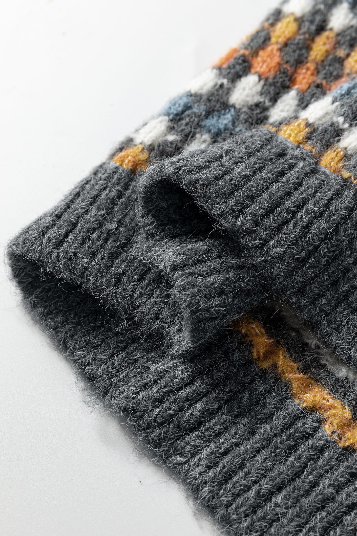 Multicolour Dotty Pattern Knit Button Front V Neck Sweater Cardigan-TOPS / DRESSES-[Adult]-[Female]-2022 Online Blue Zone Planet