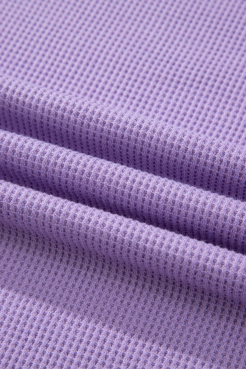 Purple Exposed Seam Half Sleeve Knitted V Neck Textured Top-Tops/Tops & Tees-[Adult]-[Female]-2022 Online Blue Zone Planet