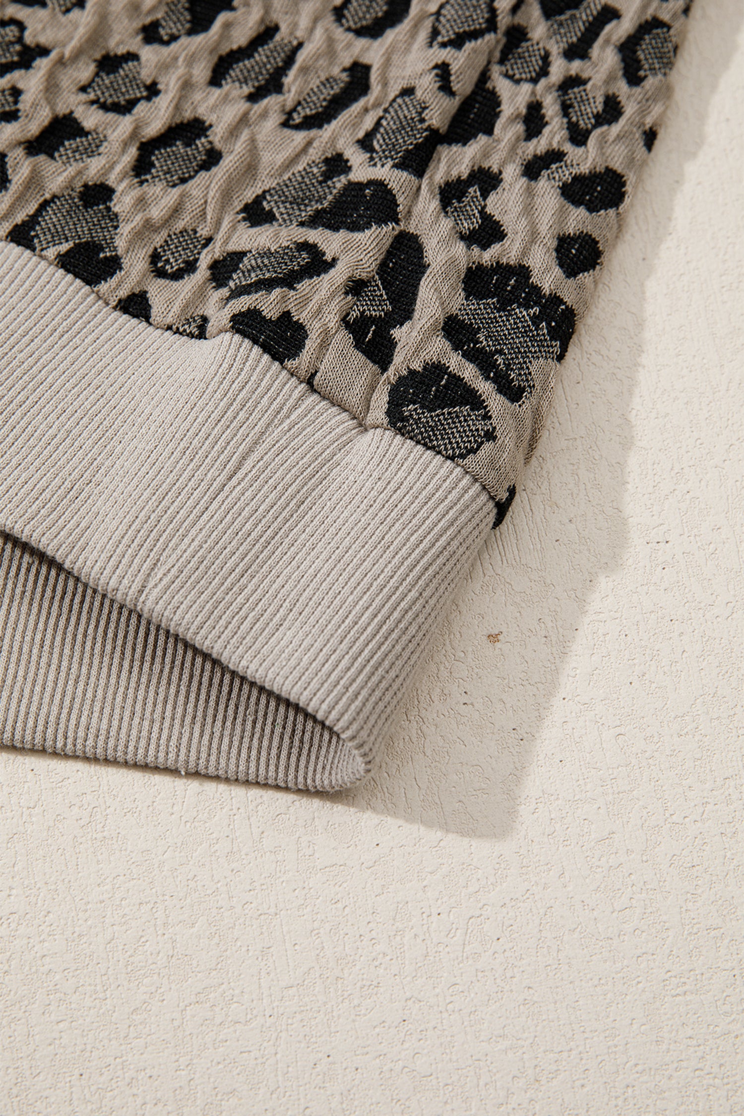 Beige Zip Up Collared Leopard Cap Sleeve Top-Tops/Tops & Tees-[Adult]-[Female]-2022 Online Blue Zone Planet