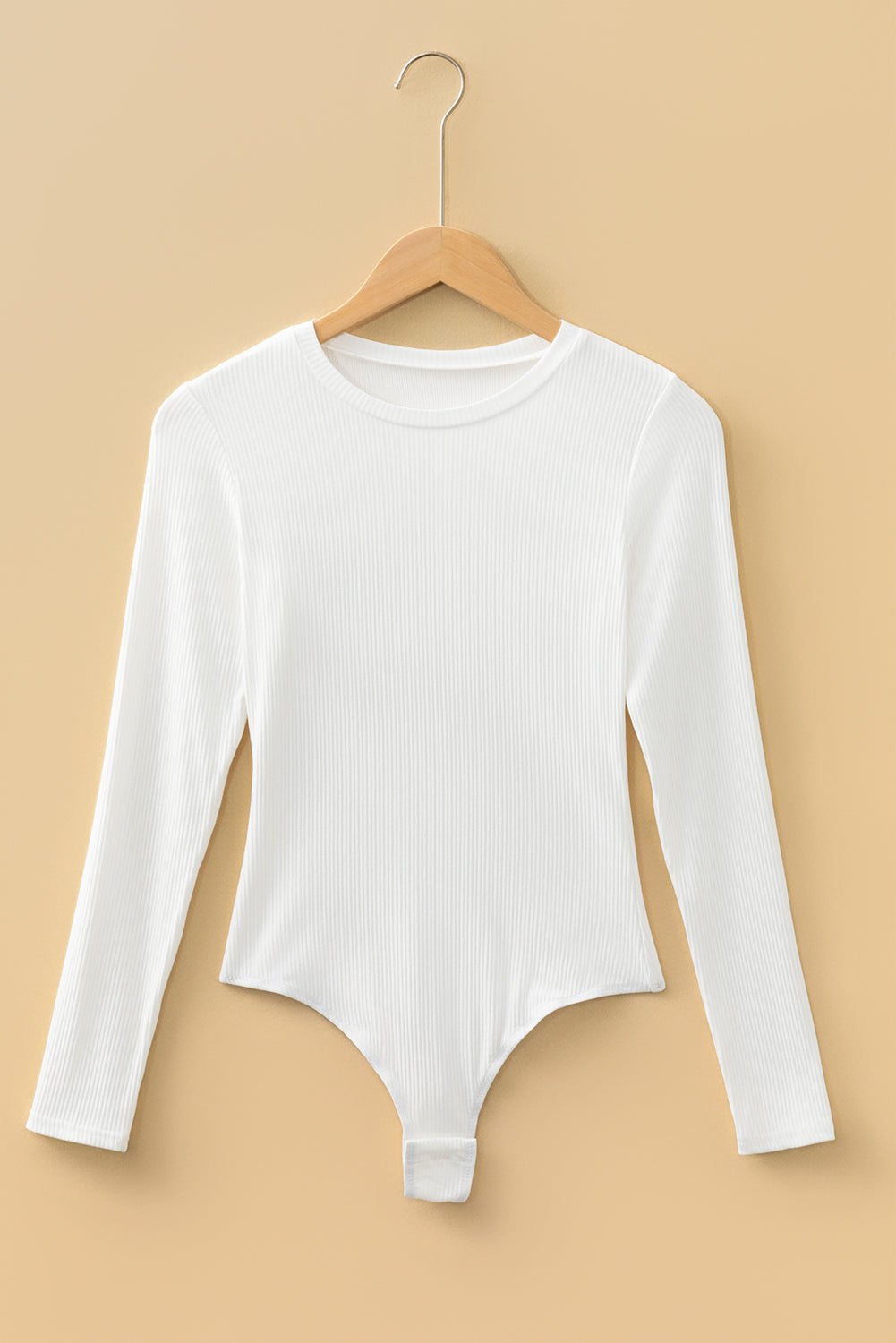 Mineral Red Ribbed Long Sleeve Crew Neck Solid Color Bodysuit-Tops/Bodysuits-[Adult]-[Female]-2022 Online Blue Zone Planet