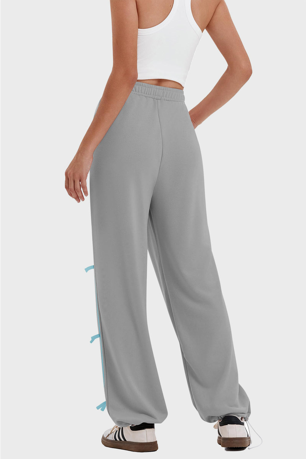 Elastic Waist Wide Leg Pants with Pockets-BOTTOMS SIZES SMALL MEDIUM LARGE-[Adult]-[Female]-2022 Online Blue Zone Planet