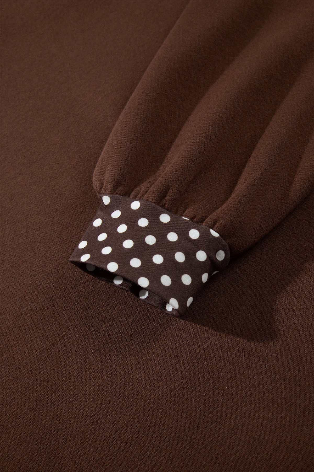 Dirty blue Colorblock Polka Dot Contrast Trim Oversized Sweatshirt-Tops/Sweatshirts & Hoodies-[Adult]-[Female]-2022 Online Blue Zone Planet