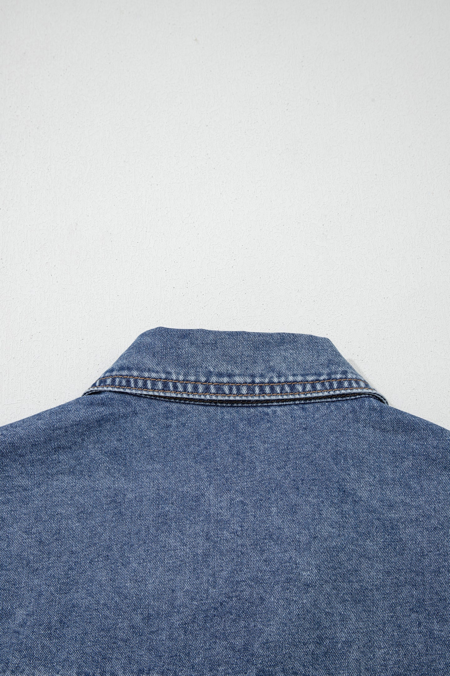 Ashleigh Blue Button Flap Pocket Cuffed Short Sleeve Denim Shirt-Tops/Blouses & Shirts-[Adult]-[Female]-2022 Online Blue Zone Planet