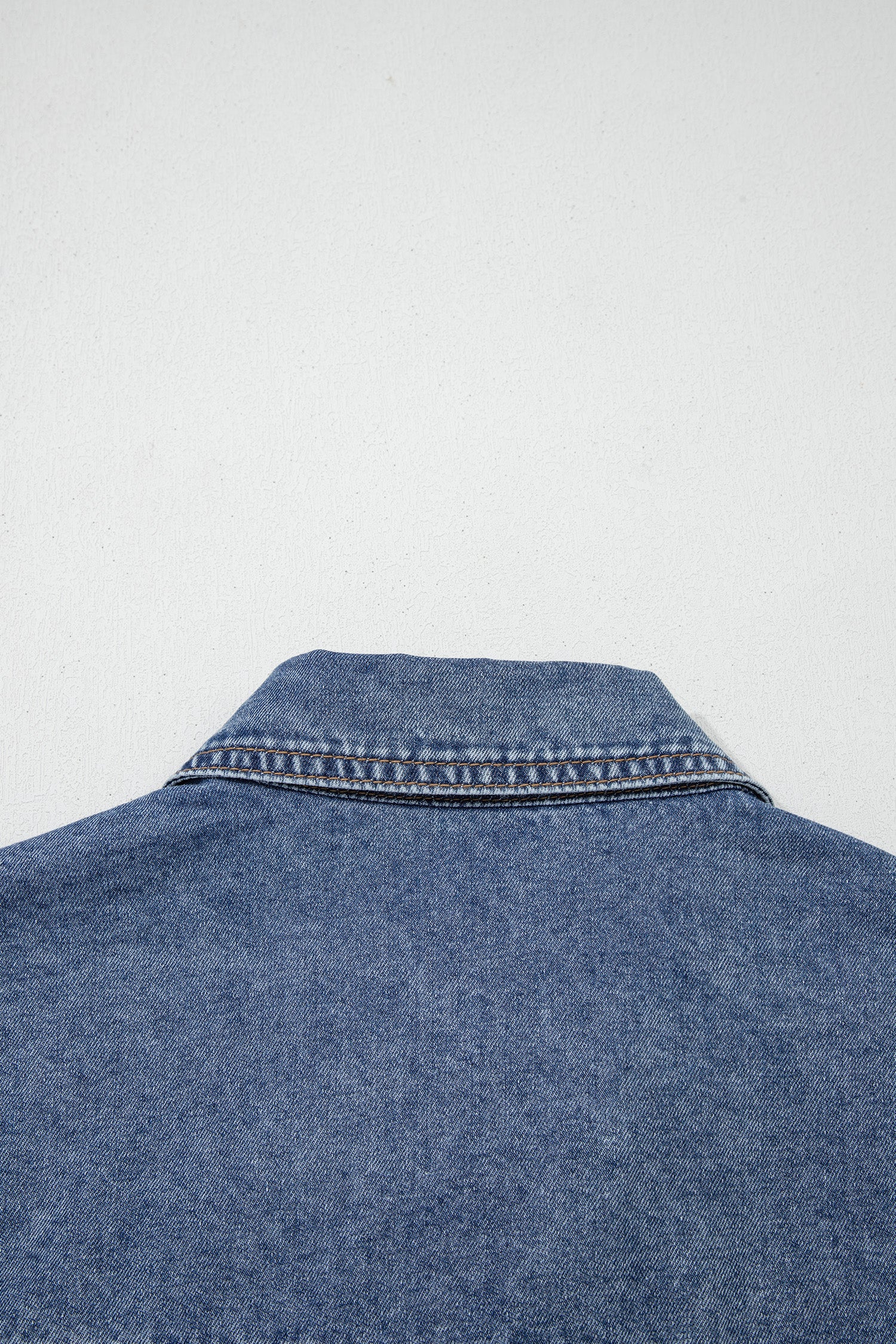 Ashleigh Blue Button Flap Pocket Cuffed Short Sleeve Denim Shirt-Tops/Blouses & Shirts-[Adult]-[Female]-2022 Online Blue Zone Planet