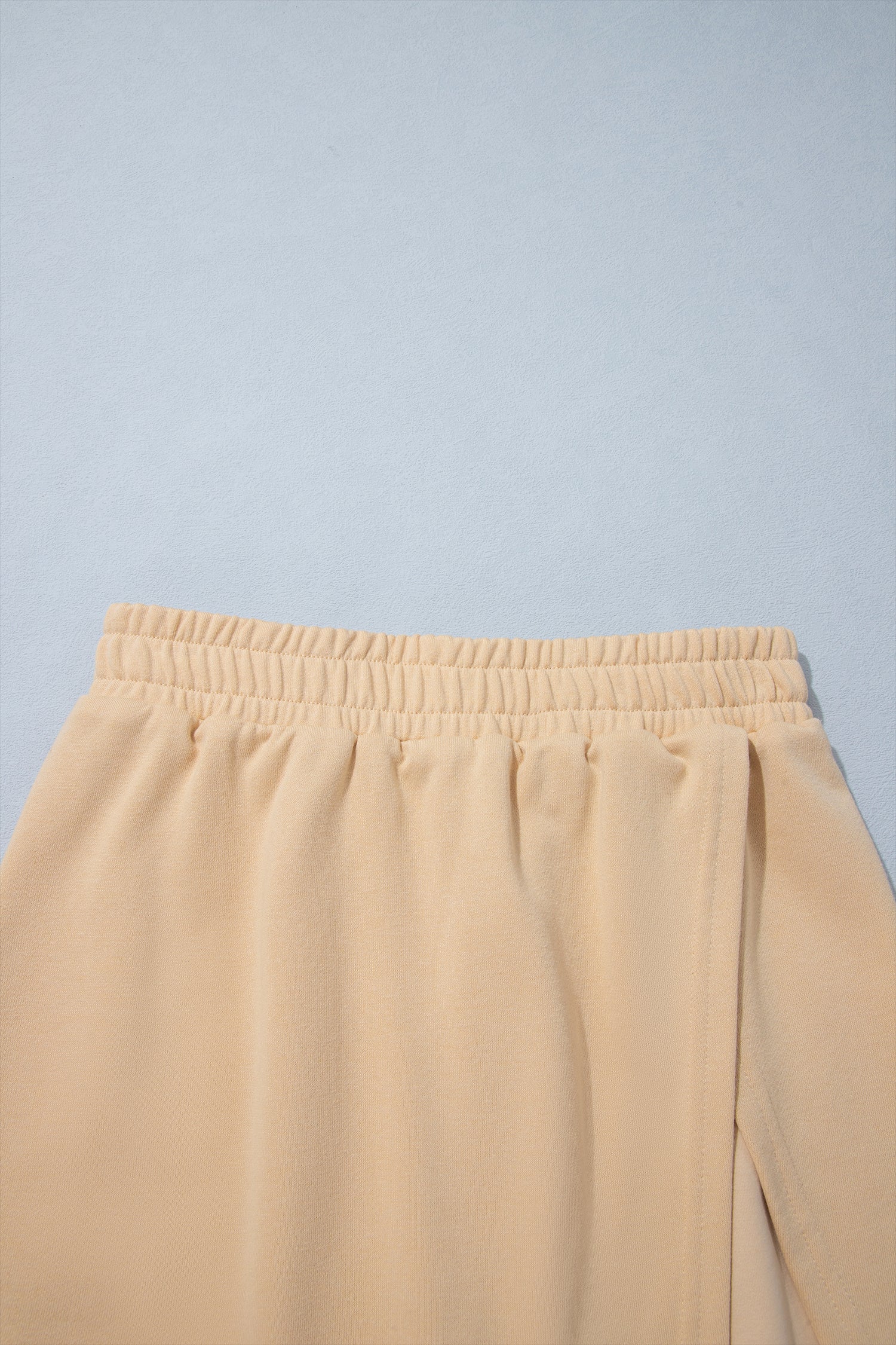 Parchment Solid Color Long Sleeve Top Split Skort 2pcs Outfit-Two Piece Sets/Two Piece Dresses-[Adult]-[Female]-2022 Online Blue Zone Planet