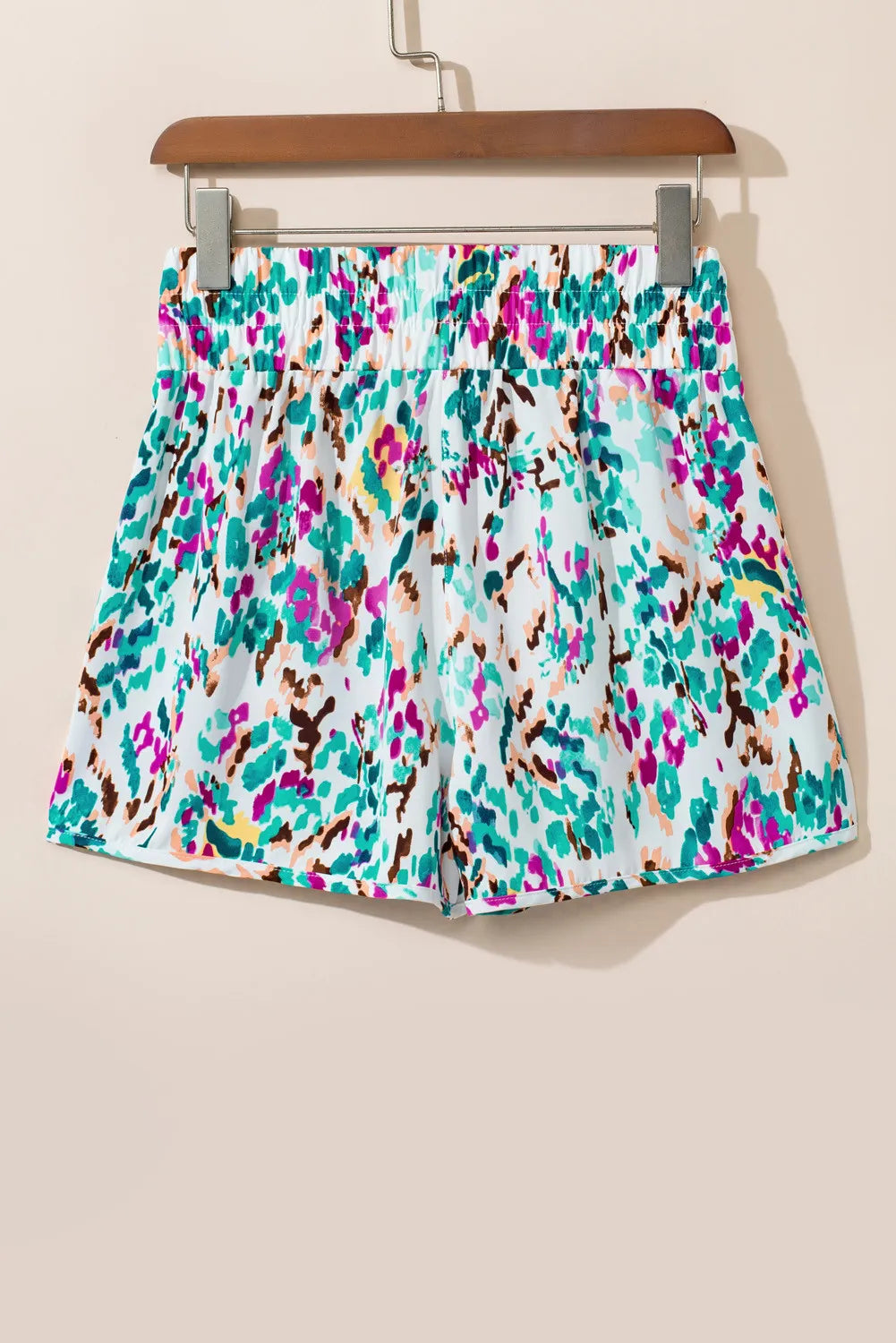 Printed High Waist Shorts-[Adult]-[Female]-2022 Online Blue Zone Planet