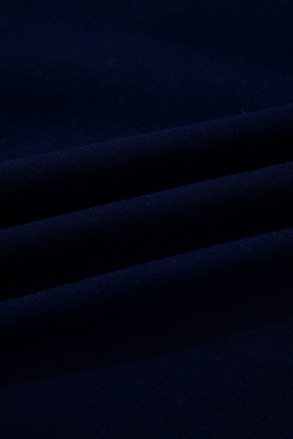 Navy Blue Classy Until Kickoff Plush Letter Patched Loose Sweatshirt-Tops/Sweatshirts & Hoodies-[Adult]-[Female]-2022 Online Blue Zone Planet