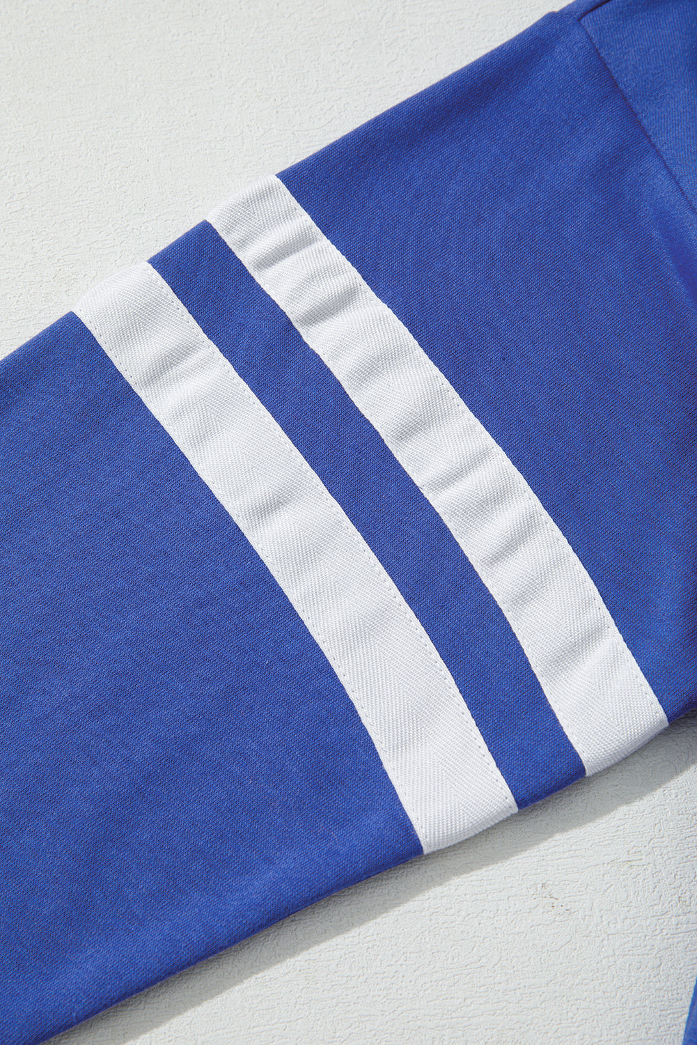 Light French Beige Varsity Striped Detail Drop Shoulder Oversized Sweatshirt-Tops/Sweatshirts & Hoodies-[Adult]-[Female]-2022 Online Blue Zone Planet