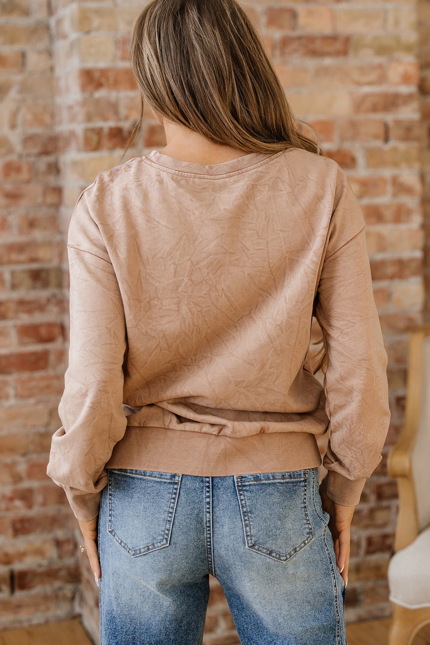 DUNE saved by grace Letter Embroidery Mineral Wash Loose Sweatshirt-Tops/Sweatshirts & Hoodies-[Adult]-[Female]-2022 Online Blue Zone Planet