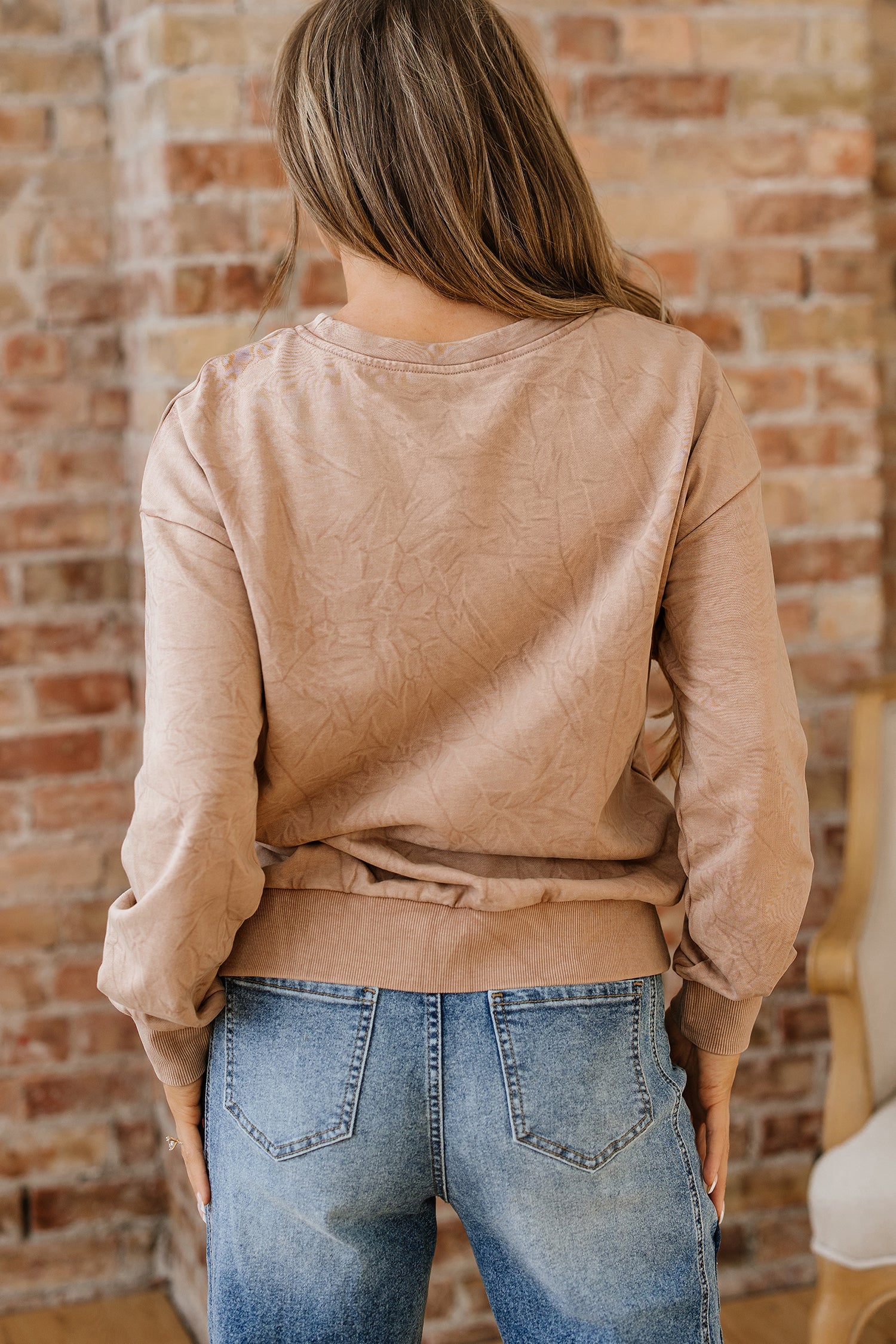 DUNE saved by grace Letter Embroidery Mineral Wash Loose Sweatshirt-Tops/Sweatshirts & Hoodies-[Adult]-[Female]-2022 Online Blue Zone Planet