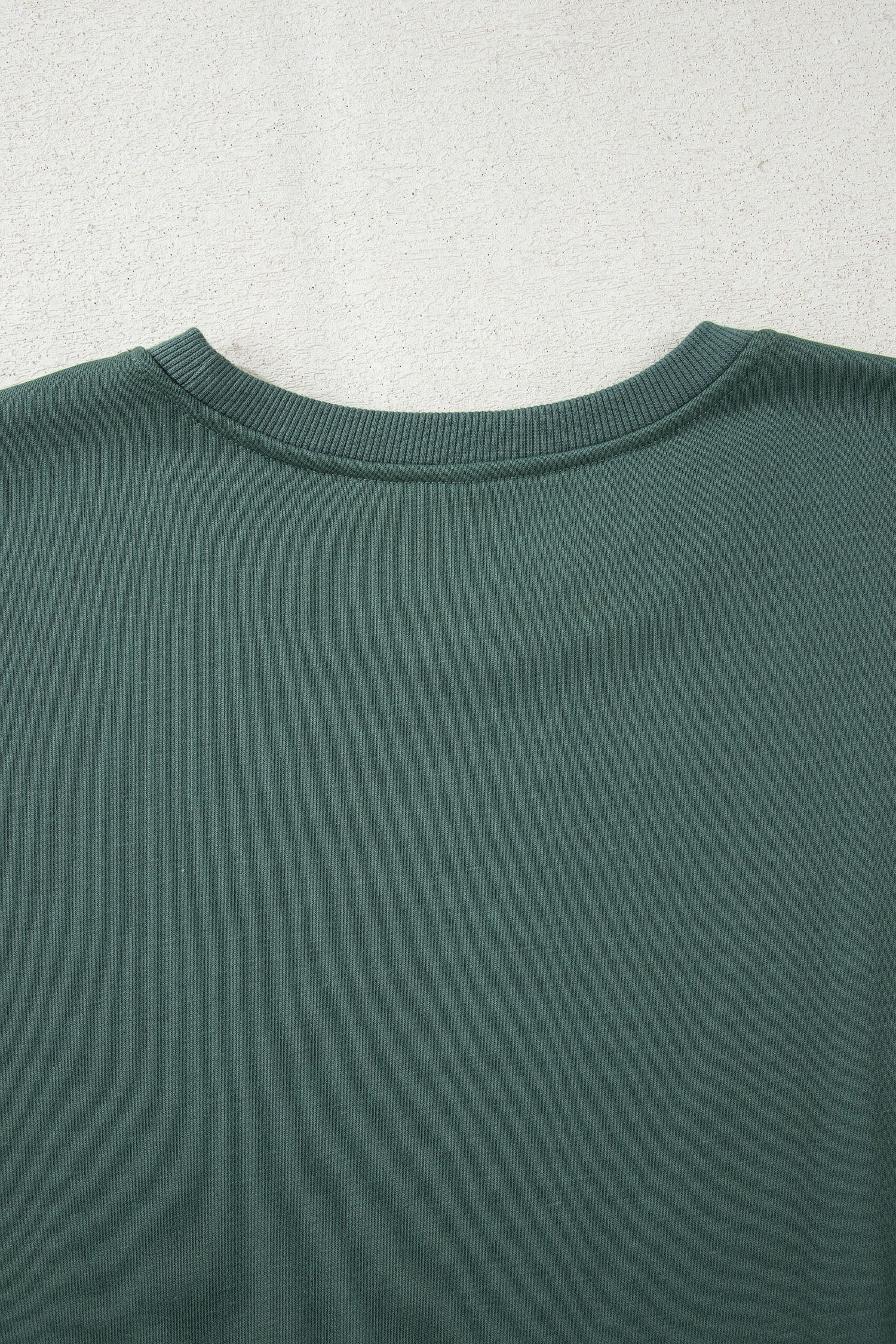 Green Bay Solid Color Oversize Slit Sweatshirt Ribbed Leggings 2pcs Set-Two Piece Sets/Pant Sets-[Adult]-[Female]-2022 Online Blue Zone Planet