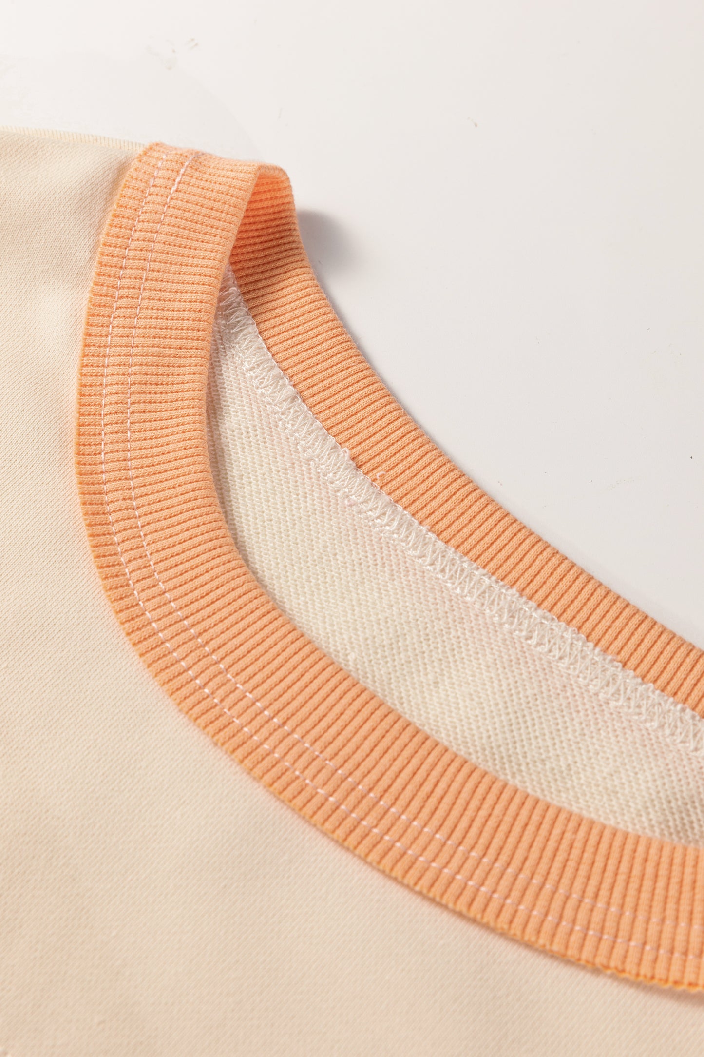 Phalaenopsis Color Block Patchwork Drop Shoulder Cropped Sweatshirt-Tops/Sweatshirts & Hoodies-[Adult]-[Female]-2022 Online Blue Zone Planet