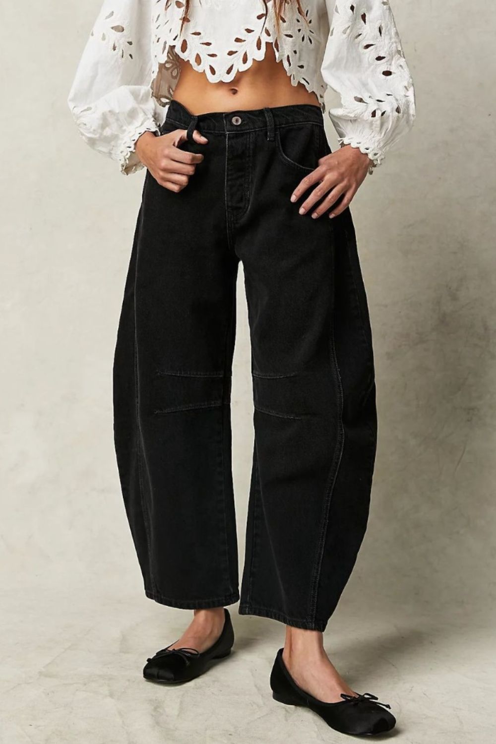 Blue Zone Planet | Wide Leg Jeans with Pockets-BOTTOMS SIZES SMALL MEDIUM LARGE-[Adult]-[Female]-Black-S-2022 Online Blue Zone Planet