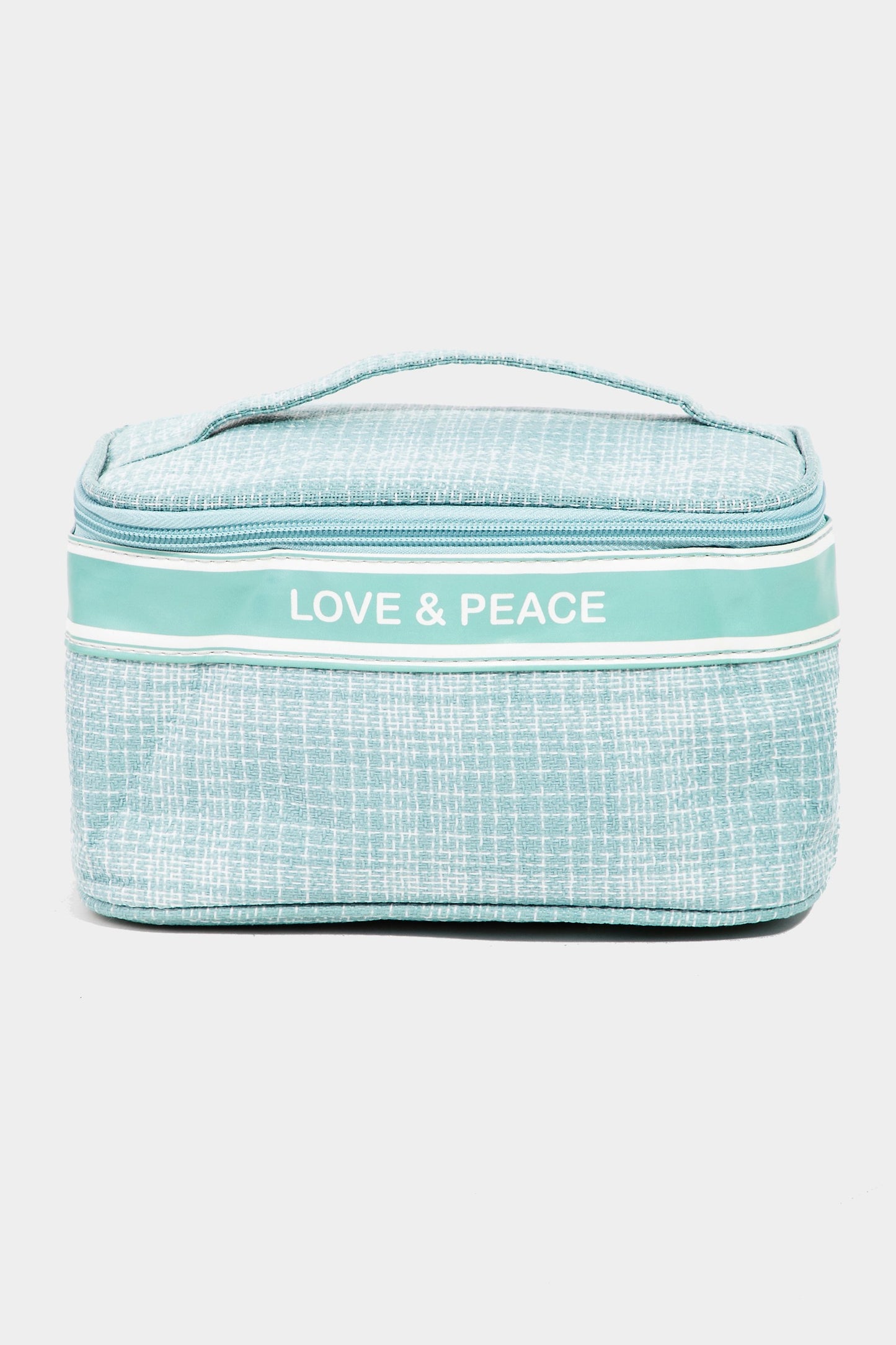 Blue Zone Planet | Fame Love & Peace Striped Handle Bag-HANDBAGS-[Adult]-[Female]-Blue-One Size-2022 Online Blue Zone Planet