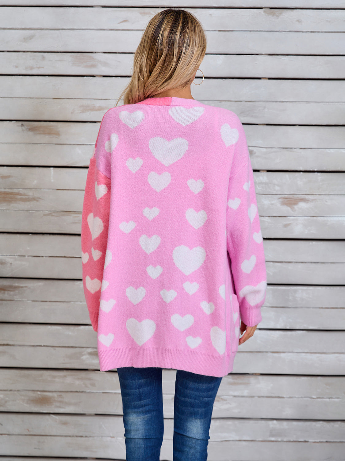 Angel Wings Heart Open Front Long Sleeve Cardigan-TOPS / DRESSES-[Adult]-[Female]-2022 Online Blue Zone Planet