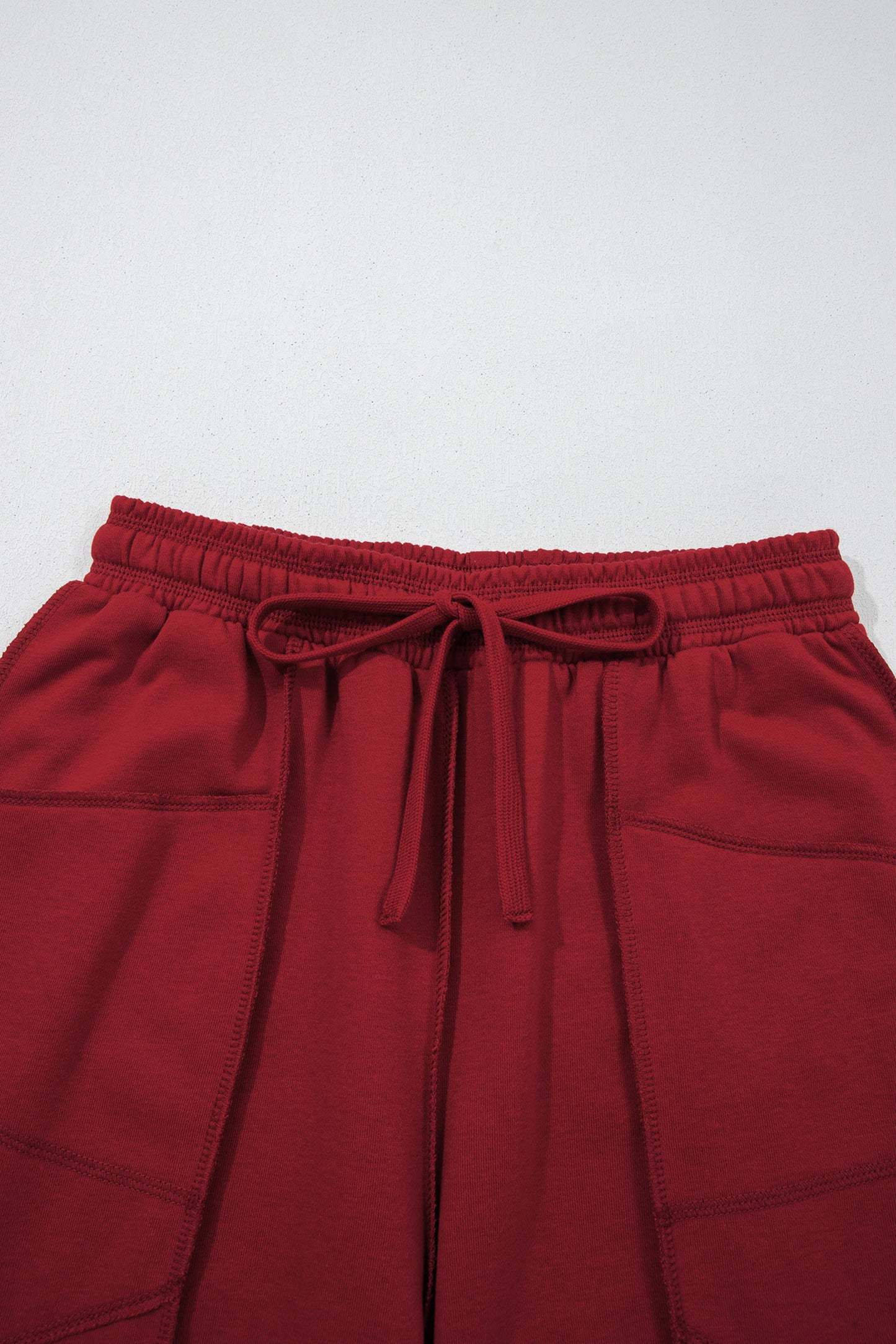 Racing Red Drop Shoulder Boxy Tee and Barrel Pants Set-Two Piece Sets/Pant Sets-[Adult]-[Female]-2022 Online Blue Zone Planet