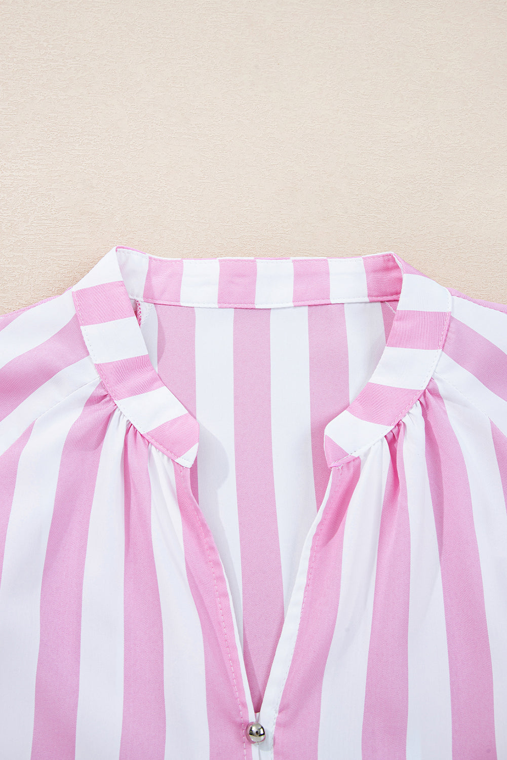 Rose Stripe Bracelet Sleeve Buttons Loose Mini Dress-Bracelet-[Adult]-[Female]-2022 Online Blue Zone Planet