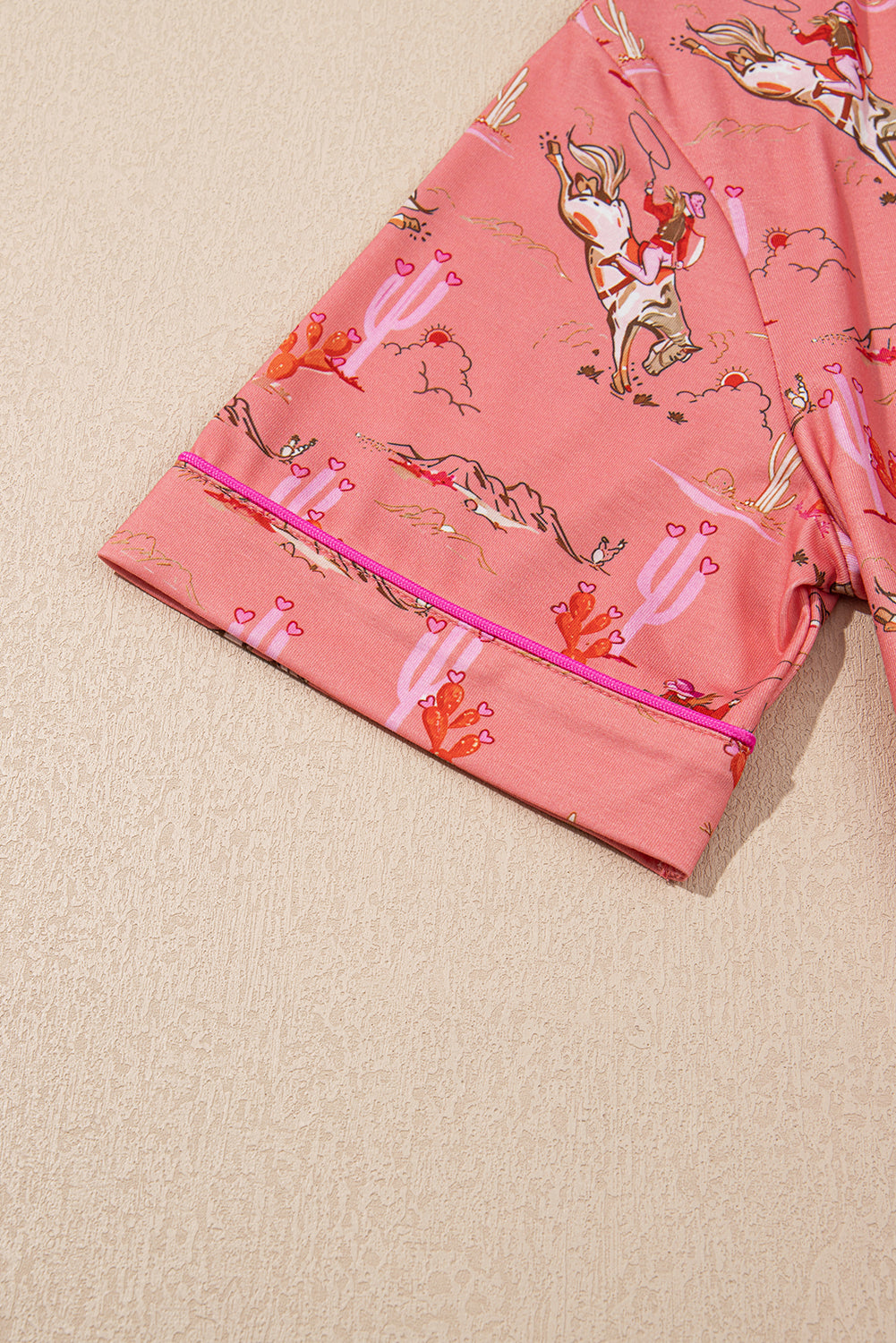 Blossom Cowgirl Country Print Pajamas Set-Loungewear & Sleepwear/Sleepwear-[Adult]-[Female]-2022 Online Blue Zone Planet