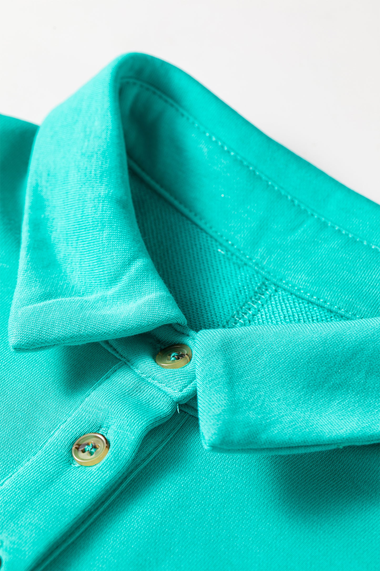 Sea Green Relaxed Fit Polo T Shirt Dress-TOPS / DRESSES-[Adult]-[Female]-2022 Online Blue Zone Planet