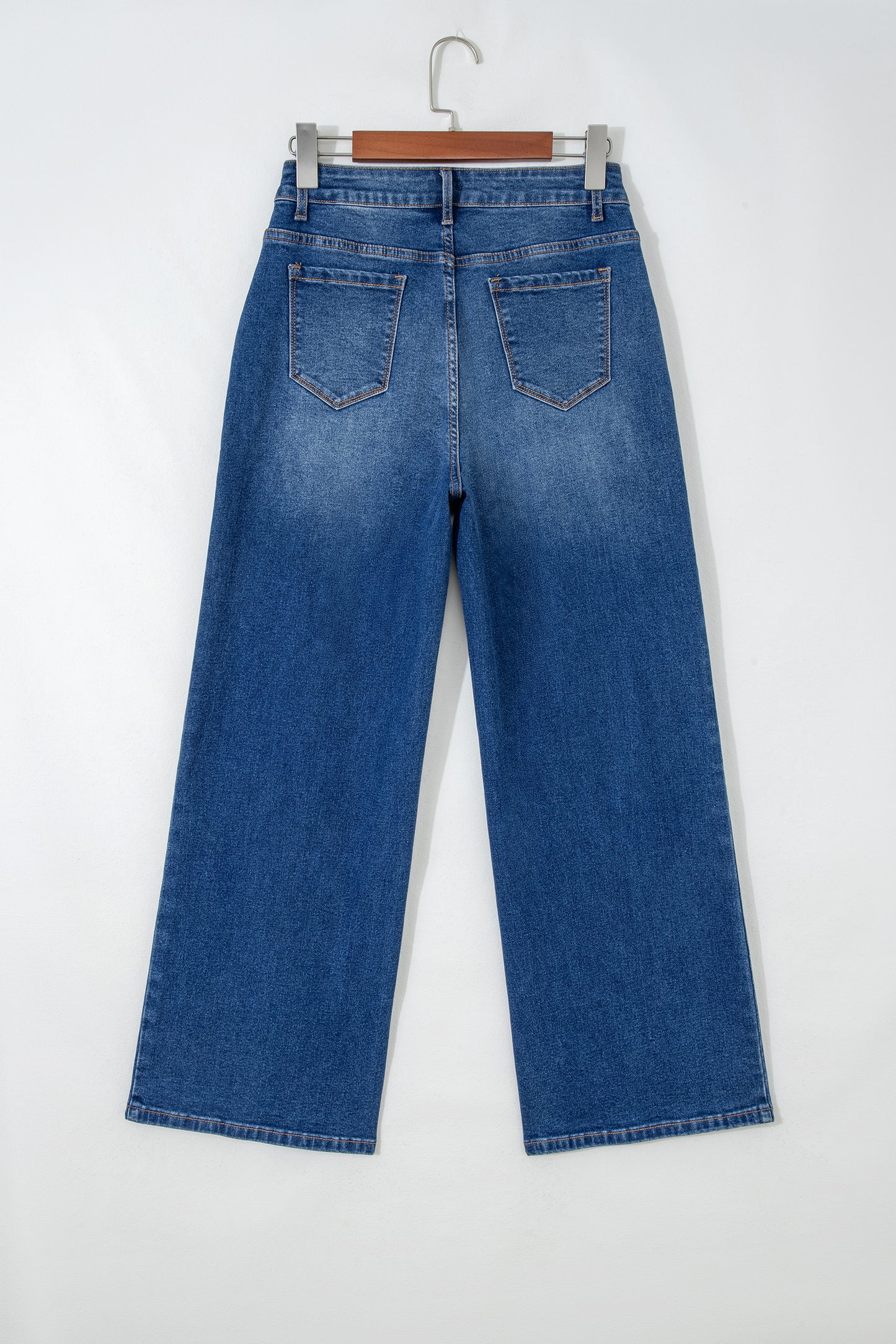 Sky Blue Tailored Seam Detail Womens Shift Jeans-Bottoms/Jeans-[Adult]-[Female]-2022 Online Blue Zone Planet