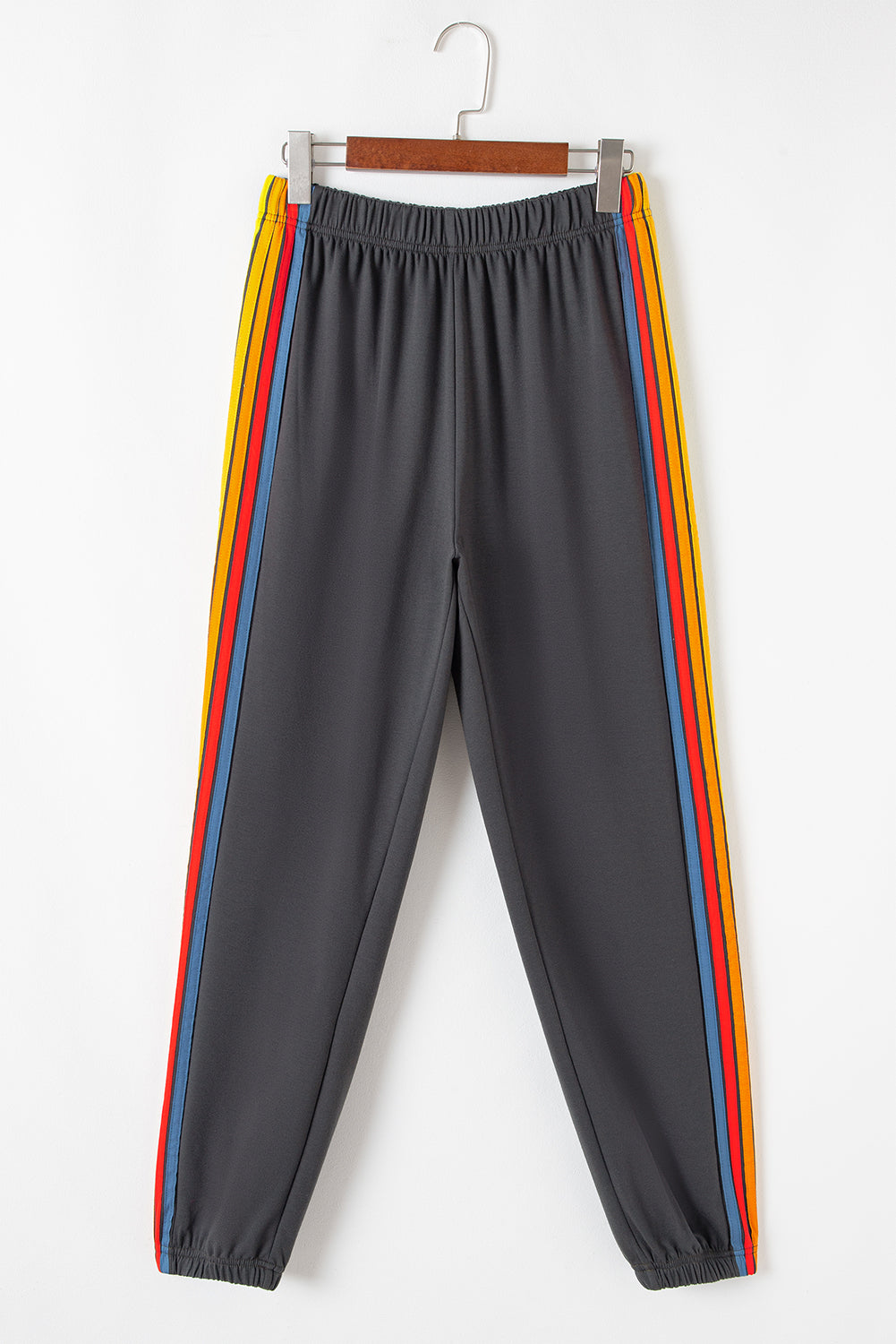 Dark Grey Counting Rainbows High Waist Sweatpants-Bottoms/Pants & Culotte-[Adult]-[Female]-2022 Online Blue Zone Planet