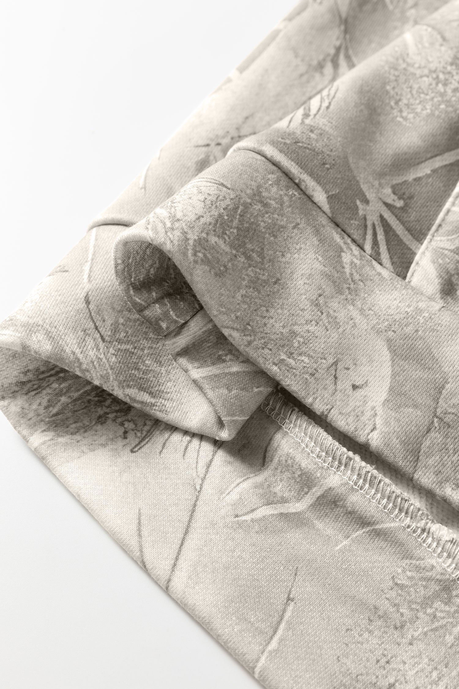 Beige Camouflage Woodland Print Oversized Sporty Hoodie-Tops / Dresses-[Adult]-[Female]-2022 Online Blue Zone Planet