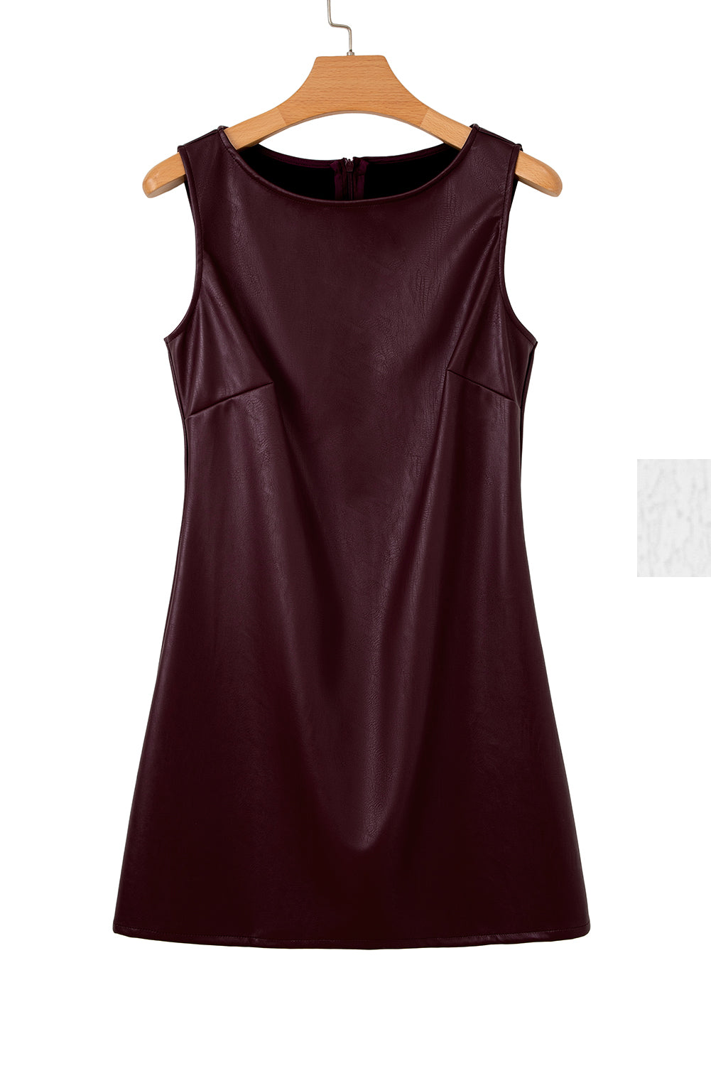 Wild Ginger Vegan Leather Sleeveless Mini Dress-TOPS / DRESSES-[Adult]-[Female]-2022 Online Blue Zone Planet