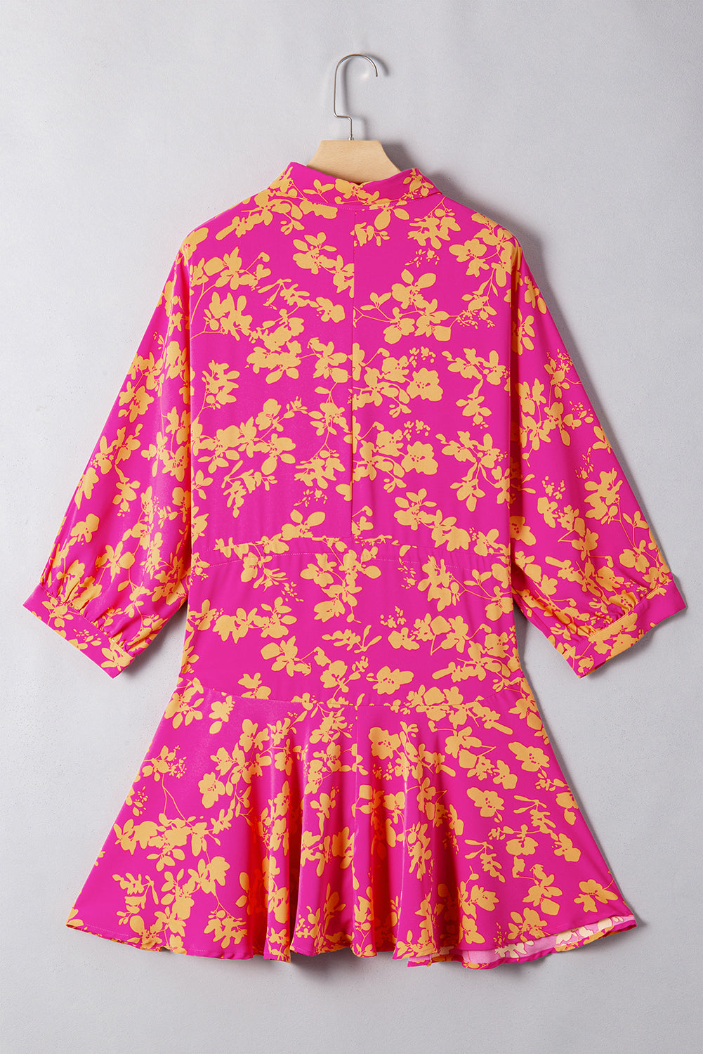 Pink Floral Print Drawstring Flowy Short Dress-20% OFF-[Adult]-[Female]-2022 Online Blue Zone Planet