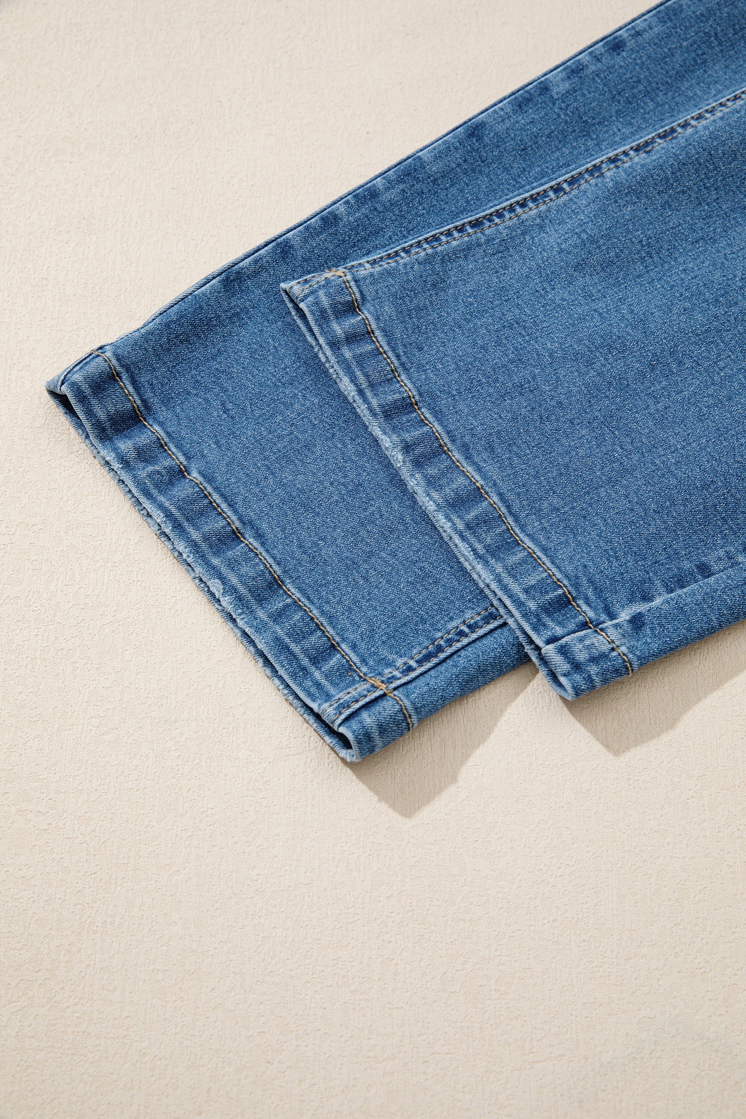 Myosotis Acid Washed Straight Leg Full Length Casual Jeans-Bottoms/Jeans-[Adult]-[Female]-2022 Online Blue Zone Planet